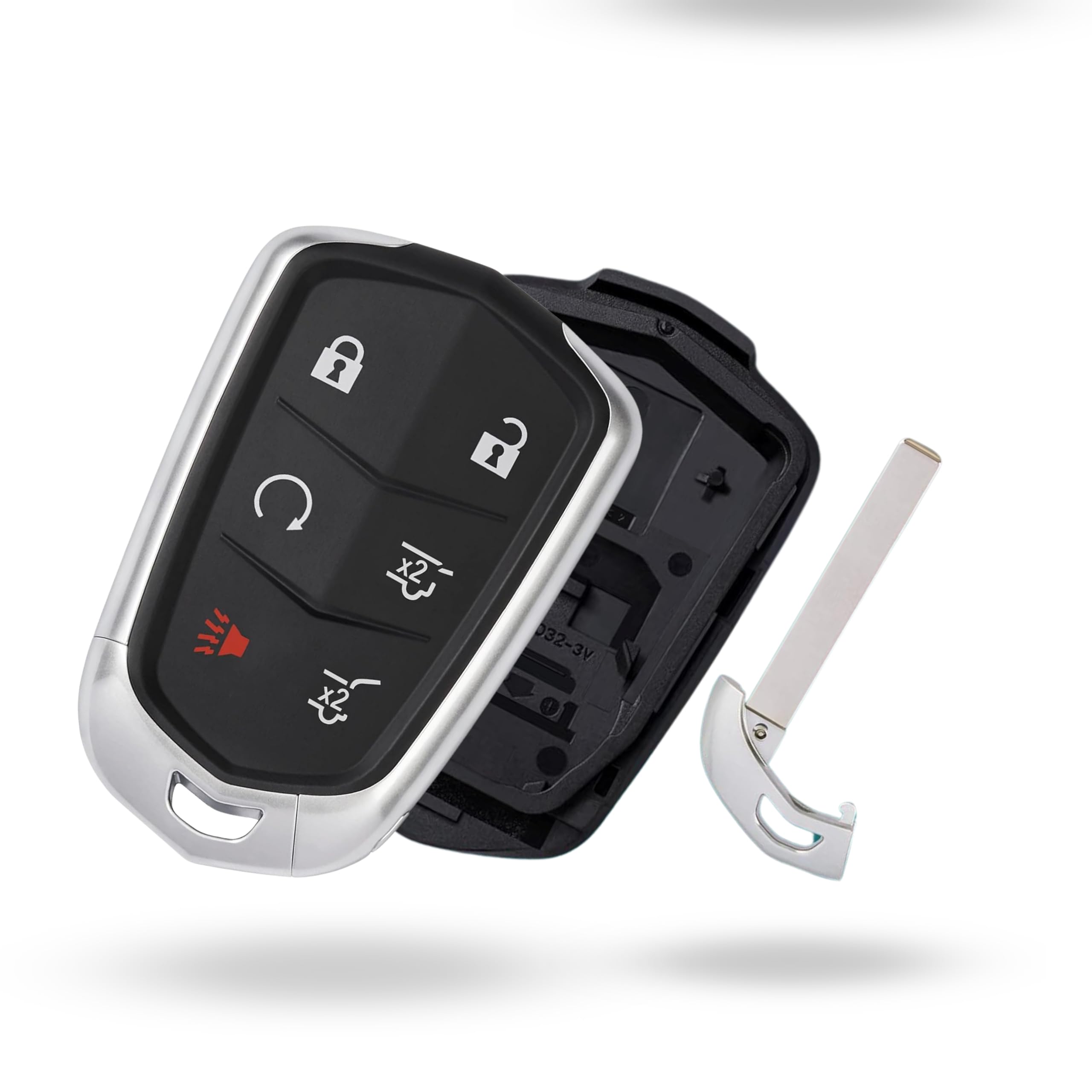 Key Fob Shell Case Replacement Fits For Cadillac Escalade Esv 2015 2016 2017 2018 2019 2020 Keyless Entry Remote Control 6 Butto