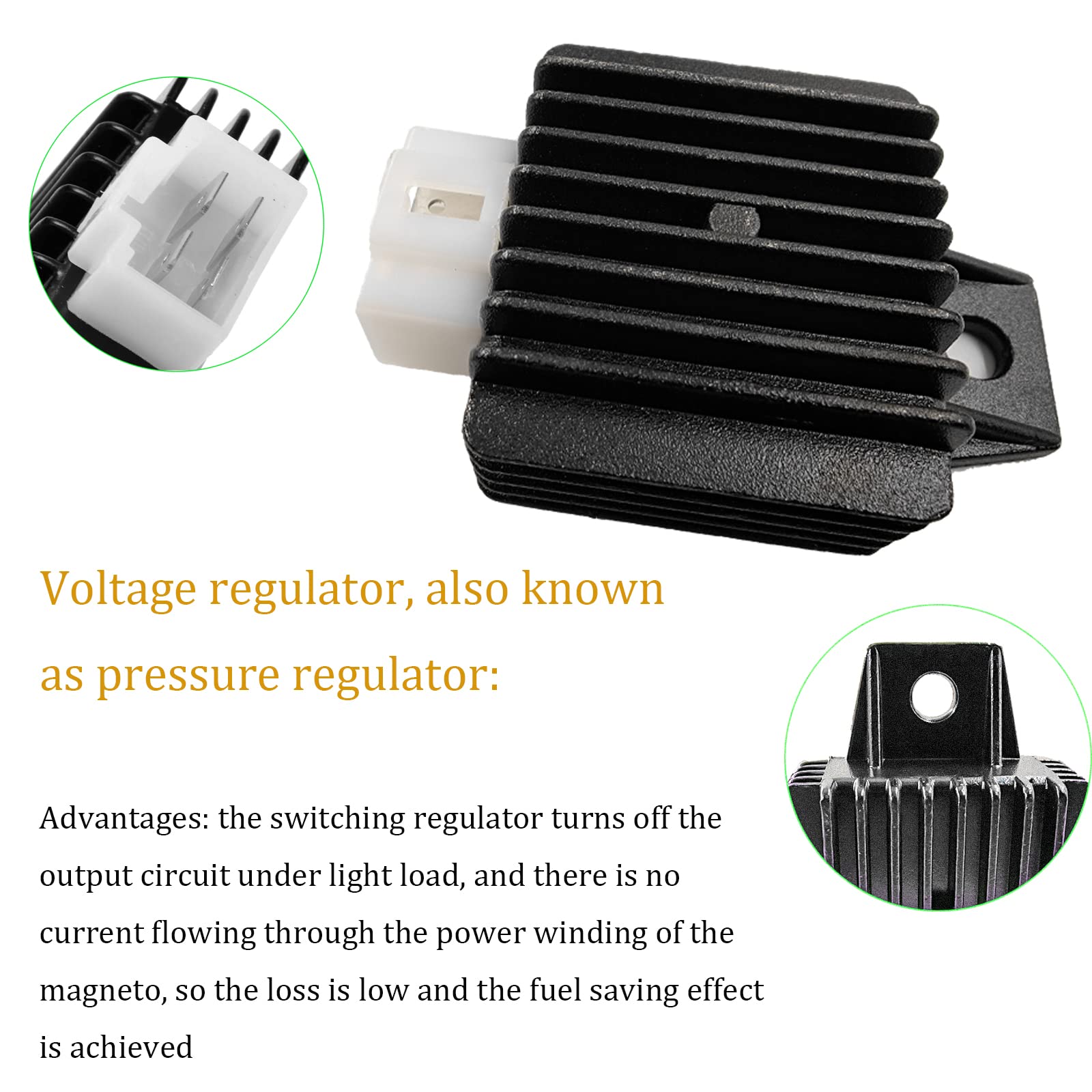 GY6 Starter Solenoid ATV Ignition Coil 6 Pin CDI Box DC 4 Pin Rectifier Spark Plug Set for tao tao 50cc 70cc 90cc 110cc 125cc 15