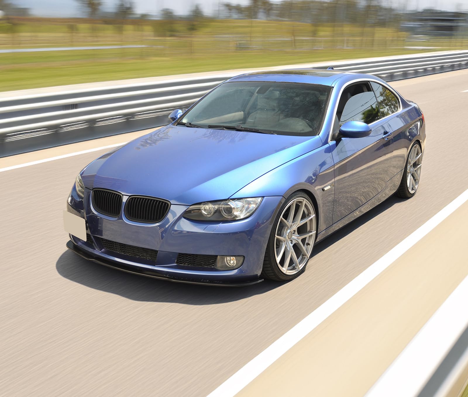 Front Bumper Lip Compatible with 2006-2013 BMW E90 E92, U1 Style PU Front Lip Finisher Under Chin Spoiler Add On by IKON MOTORSPORTS, 2007 2008 2009 2010 2011 2012