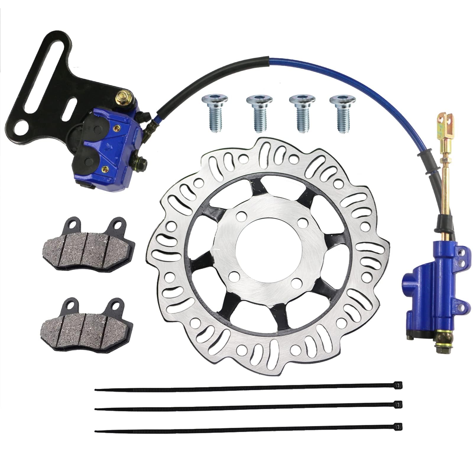 RRO BAT 12mm Rear Brake Caliper Master Cylinder+190mm Brake Disk Rotor+Brake Pad for 70cc 90cc 110cc 125cc 140cc 200cc Racing PI