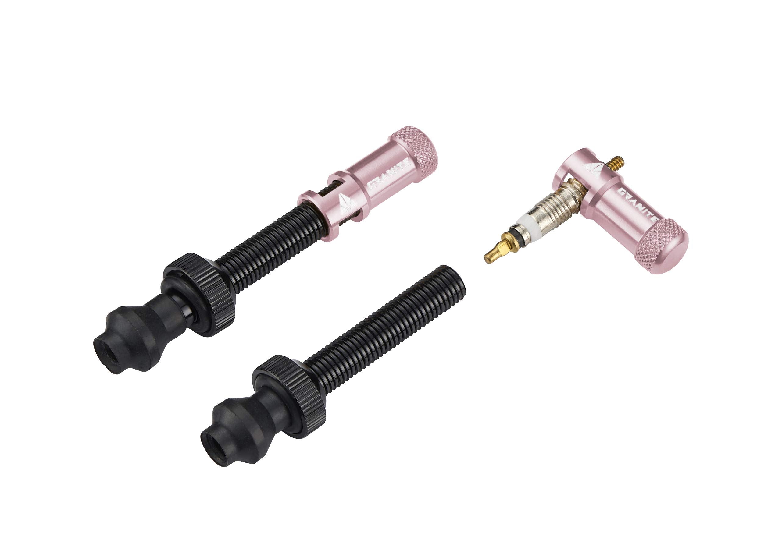 Granite Bicycle Tire Protector Valve Caps, Pink, Metal, One Size, Model GVC18-09, with Valve Core Removal Function