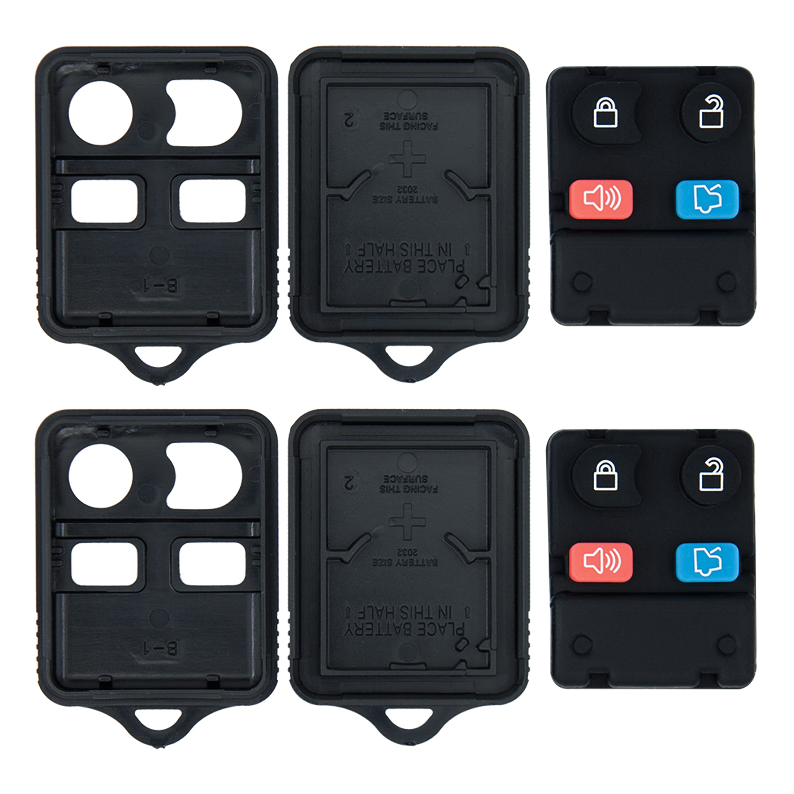 Keyless2Go Replacement For New Shell Case And 4 Button Pad For Remote Key Fob With Fcc Id Protection Cwtwb1U345 - Shell Case Pro