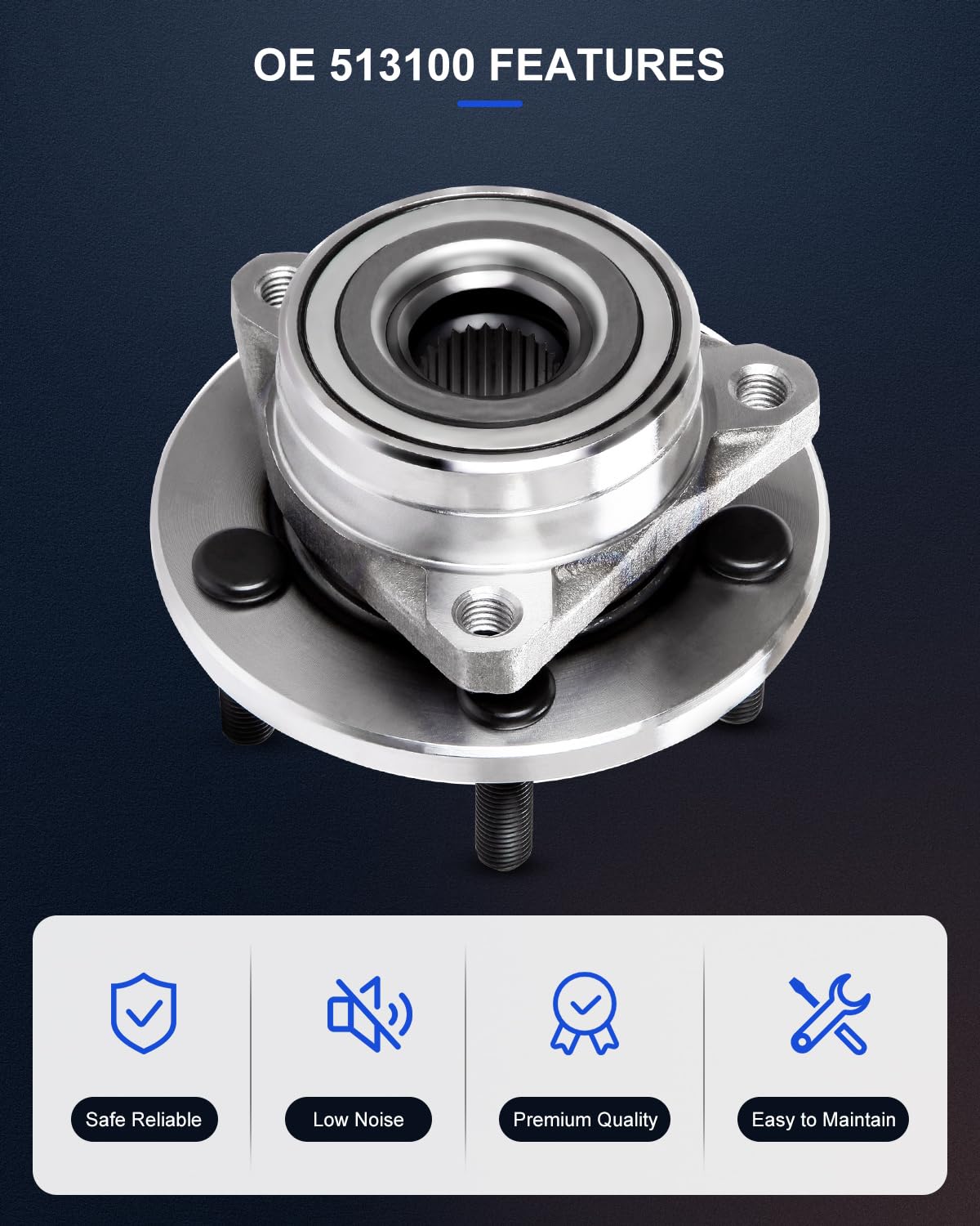 ECCPP Replacement for Front Wheel Bearing Hub for 1996-2007 for Ford Taurus 1995-2002 for Lincoln Continental 1996-2005 for Merc