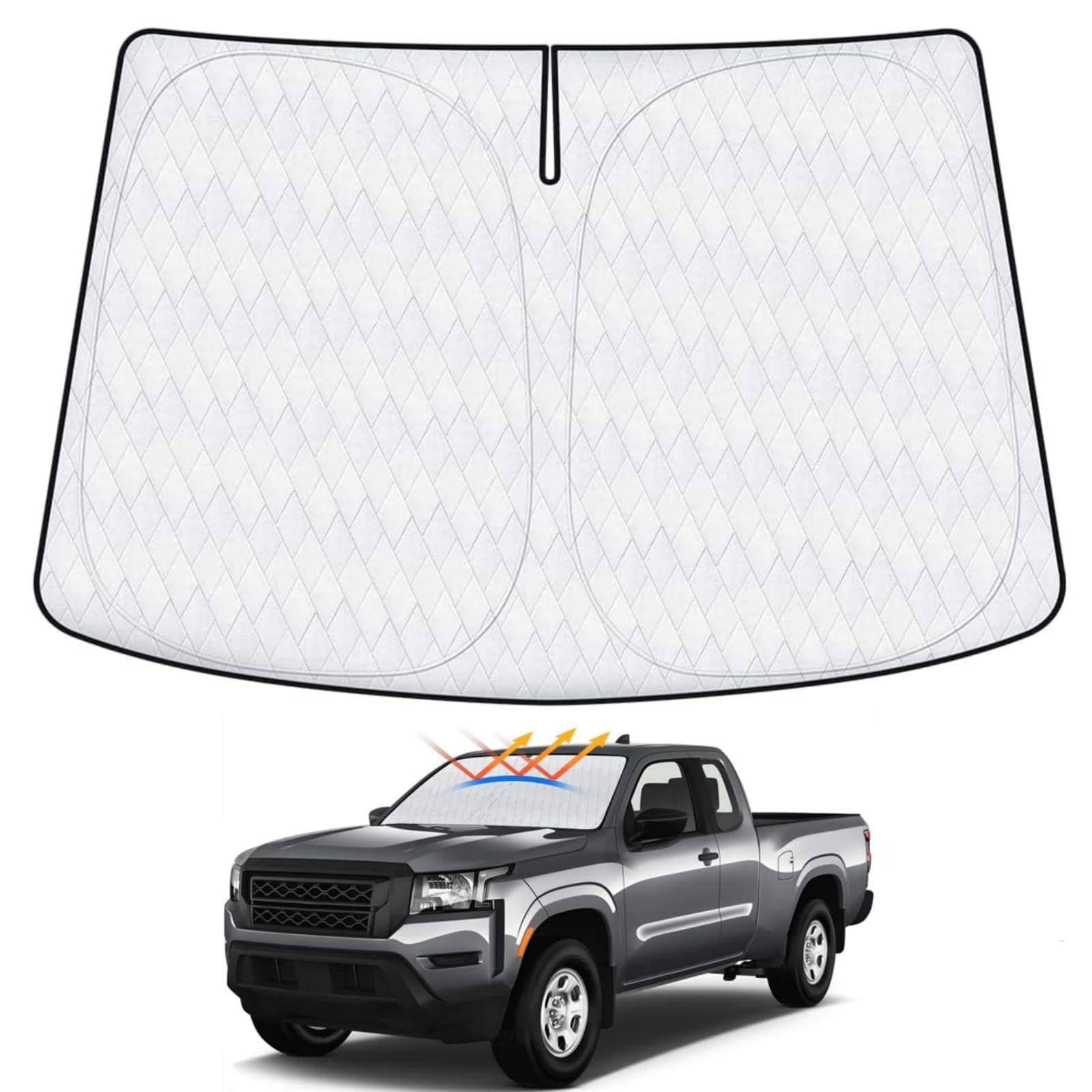 Cartist 5-Layer Windshield Sun Shade Custom Fit For Nissan Frontier 2022 2023 2024 2025 Accessories Foldable Car Front Window Su