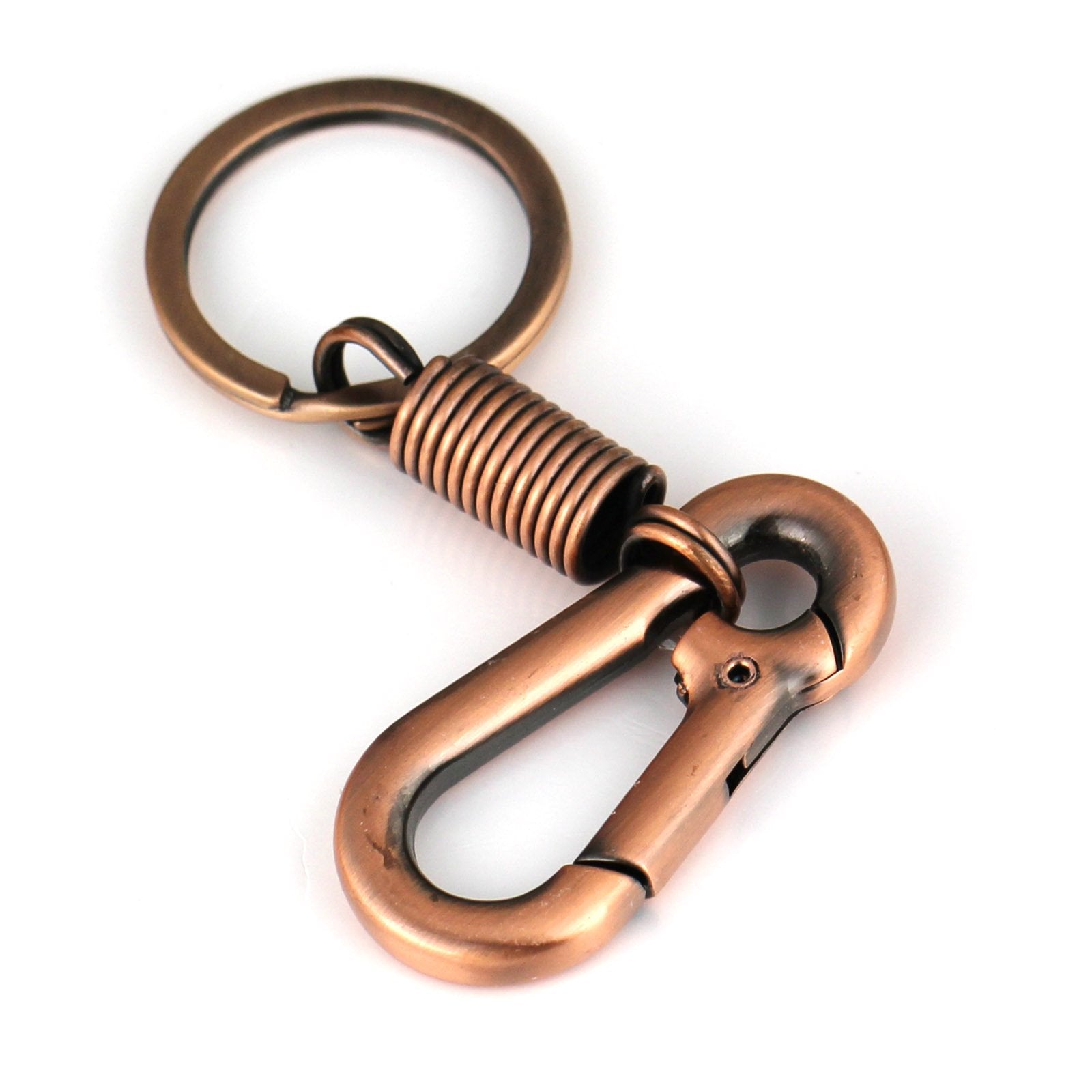 Maycom Retro Style Simple Strong Carabiner Shape Keychain Key Chain Ring Keyring Keyfob Key Holder (Copper)