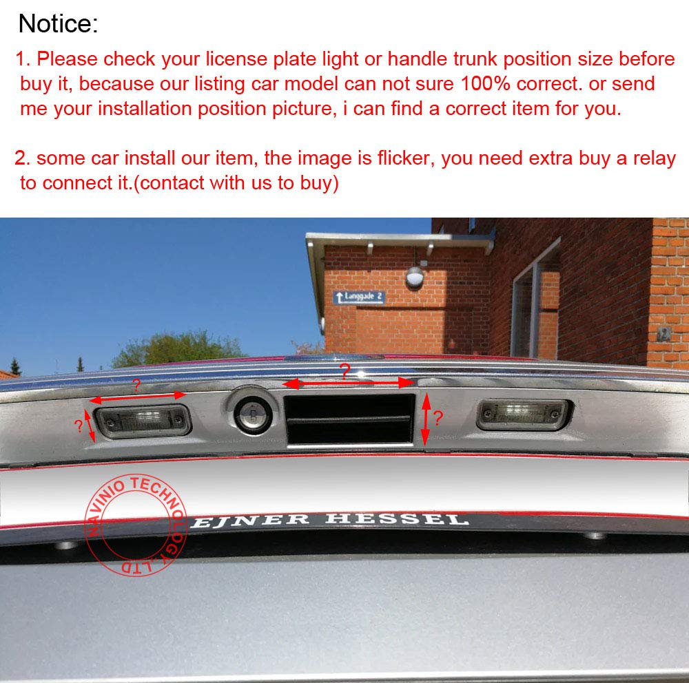 Hdmeu Hd Color Ccd Waterproof Vehicle Car Rear View Backup Camera, 170 Viewing Angle Reversing Camera For Volvo S60/S80/V70/S40/