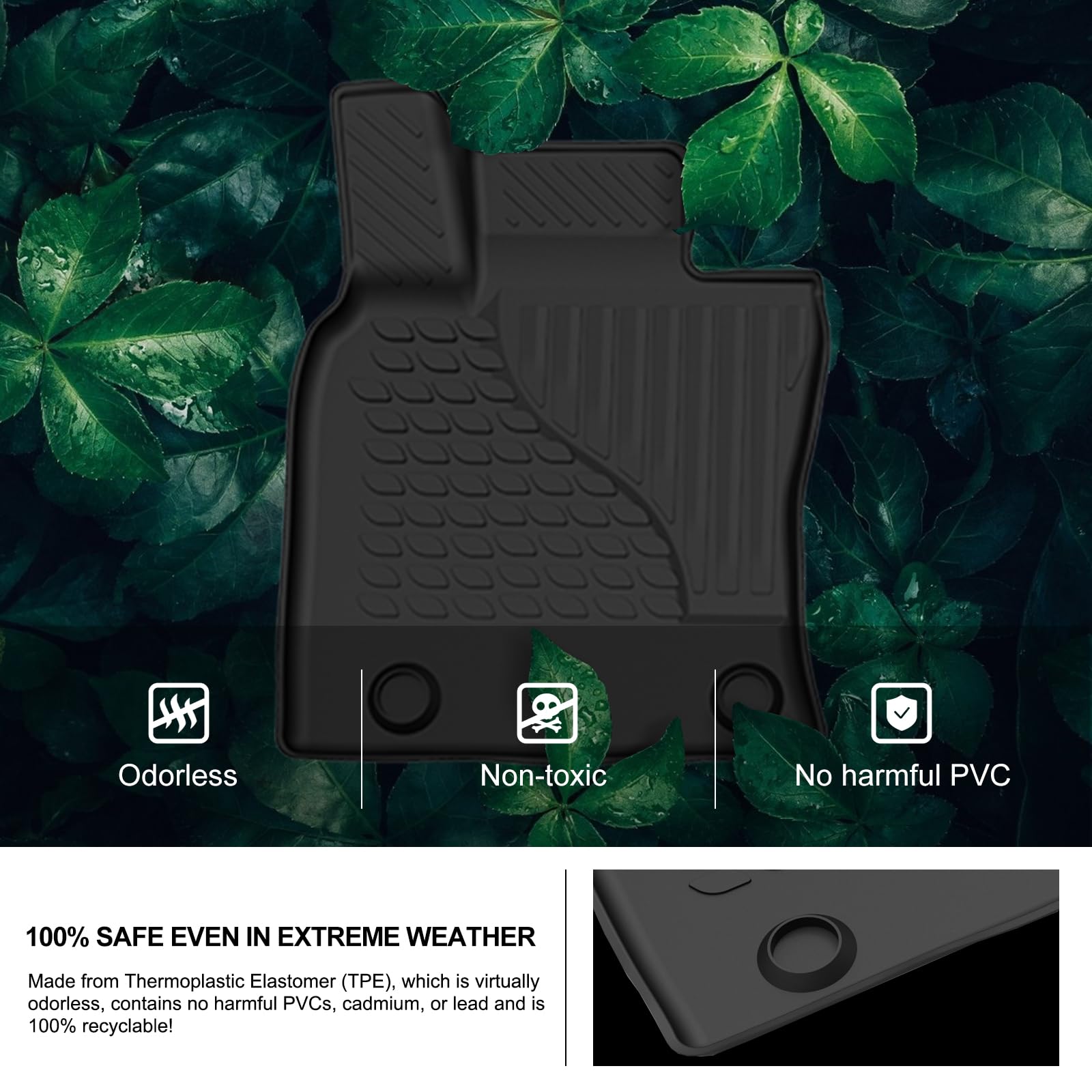 KIWI MASTER Floor Mats for 2018-2025 Toyota Camry OEM Replacement PT908-03180-20 All Weather Mat Liners Front & Rear 2 Row Seat