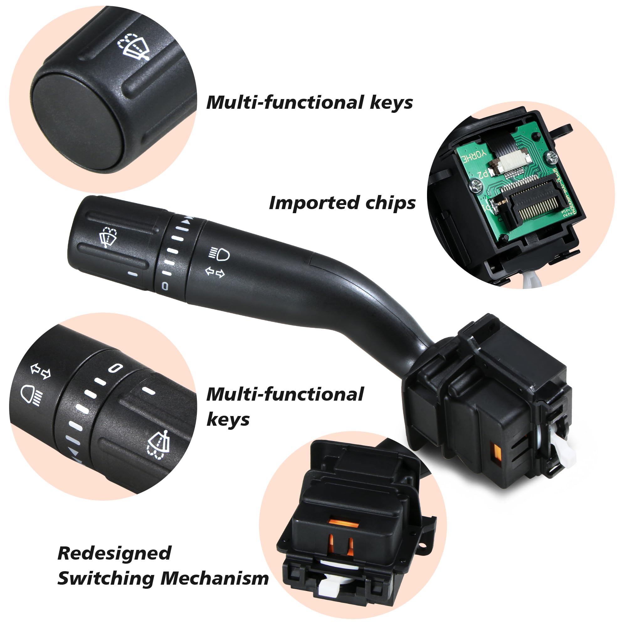 Cbs2293 Windshield Wiper Switch Turn Signal Switch Control Replaces Fits For Ford F150 2015-2020, F250 F350 F450 Super Duty 2017