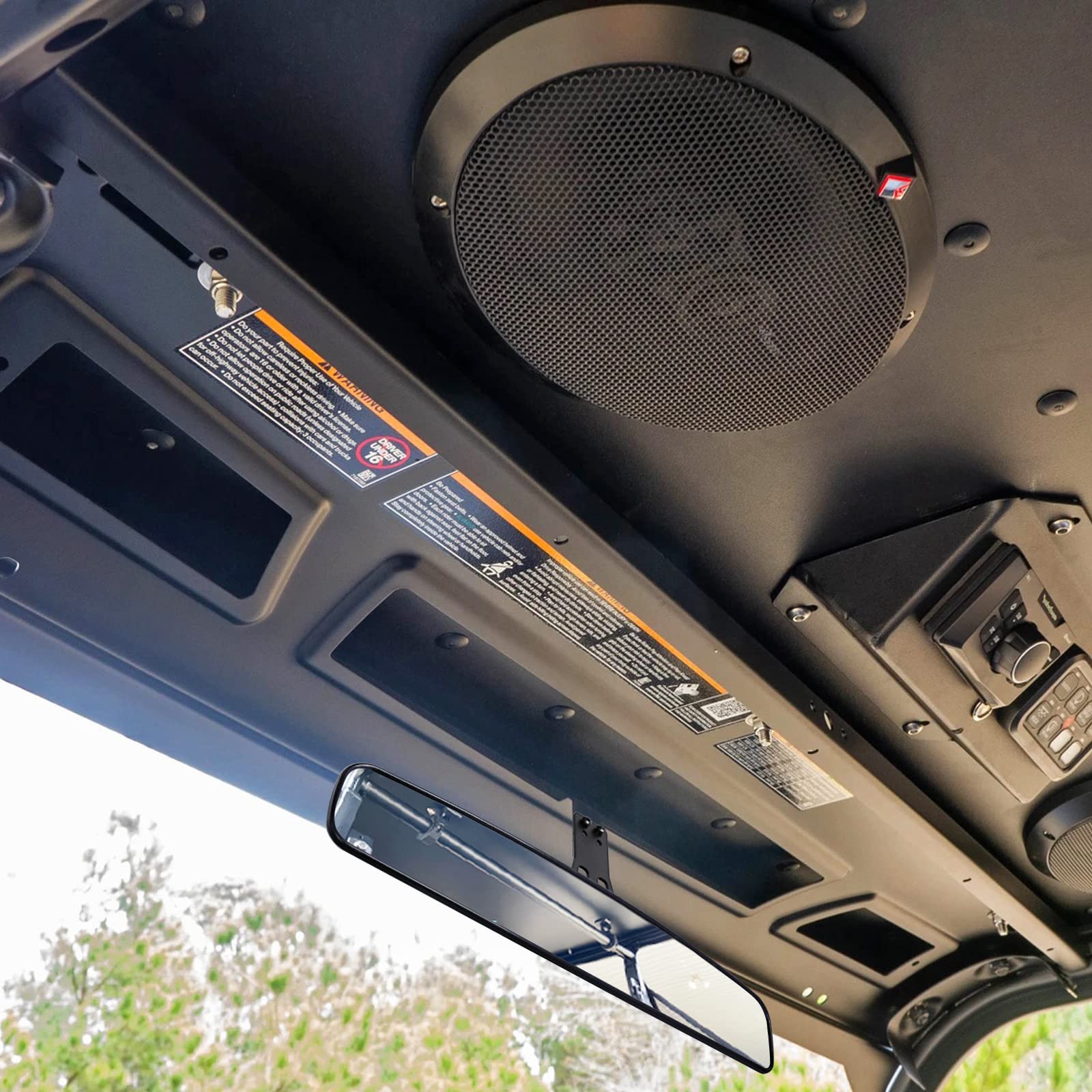 UNIGT Panoramic Convex Ranger Rear View Mirrors Compatible with 2017-2024 Polaris Ranger 500 570 900 XP 1000 XP/Crew Mirrors Fac