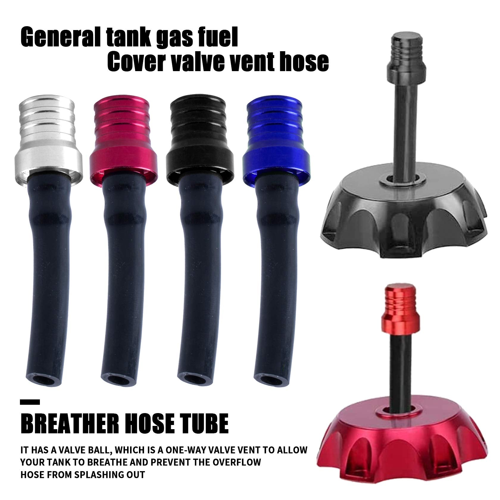 MWMNUN 6pcs Universal Tank Gas Fuel Cap Valve Vent Breather Hose Tube Compatible with 50cc 110cc 70cc 125cc Motorcycle XR CRF RM
