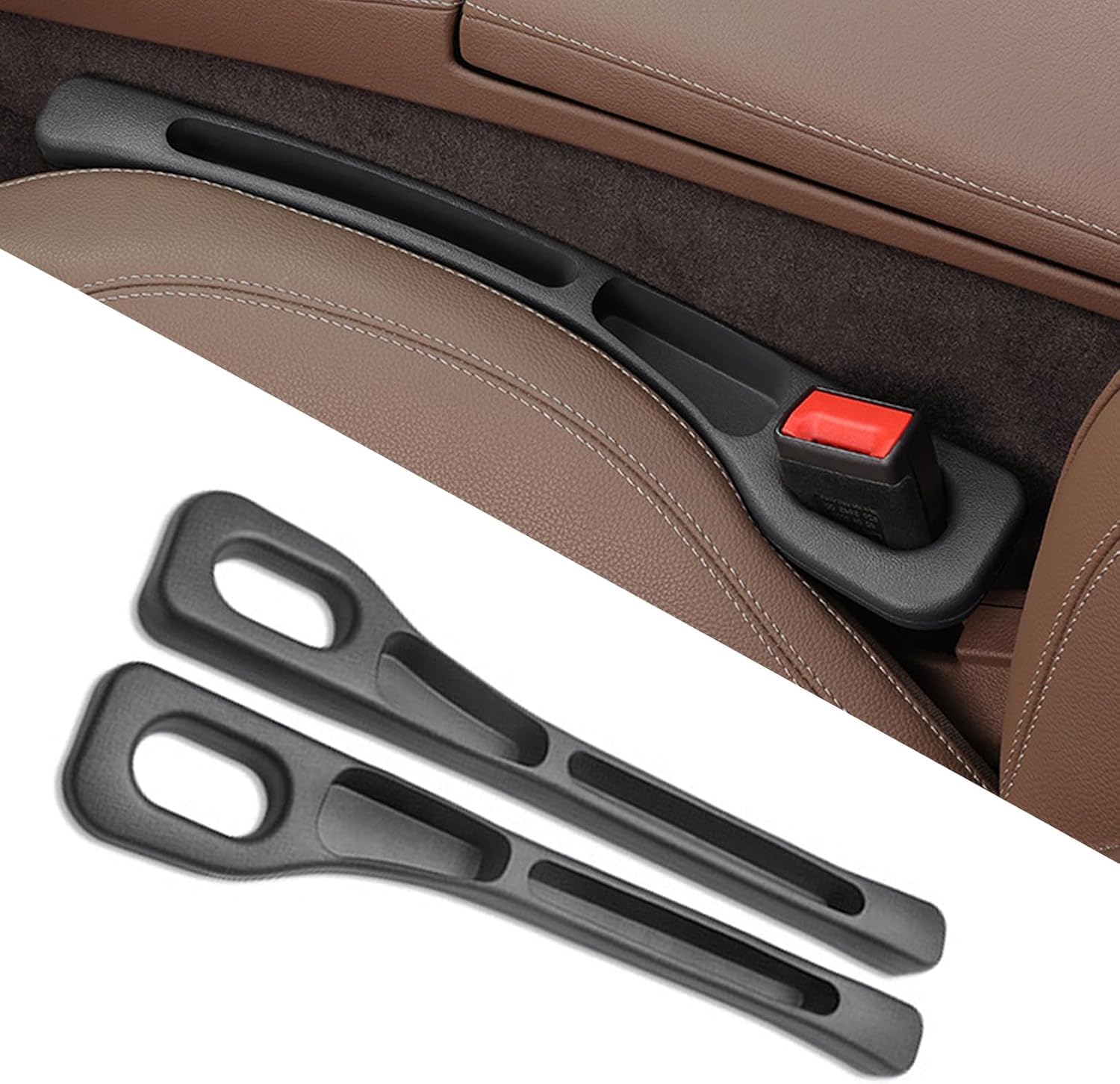Car Seat Gap Filler Organiser with Phone Slot & Multi Pockets, Pack of 2