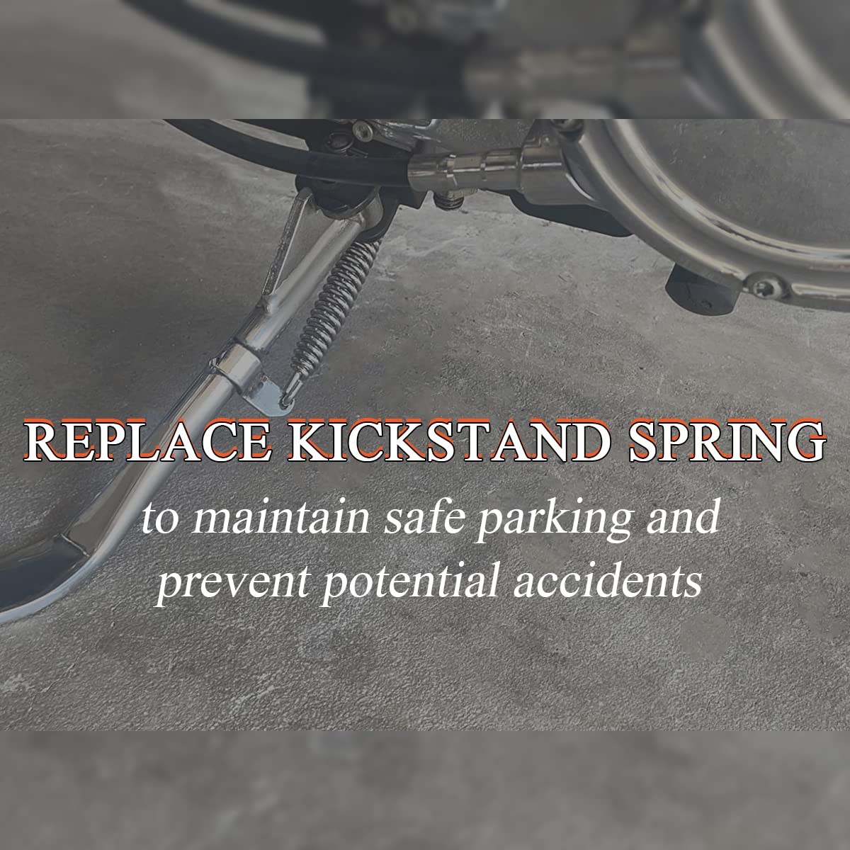 Fovplue Kickstand Spring, Jiffy Stand Spring For Harley Touring 2007-2024 And Softail 2007-2018, For Road Glide Road King Street Glide Electra Glide Tri Glide Ultra Limited, Chrome Plated,For 49725-07