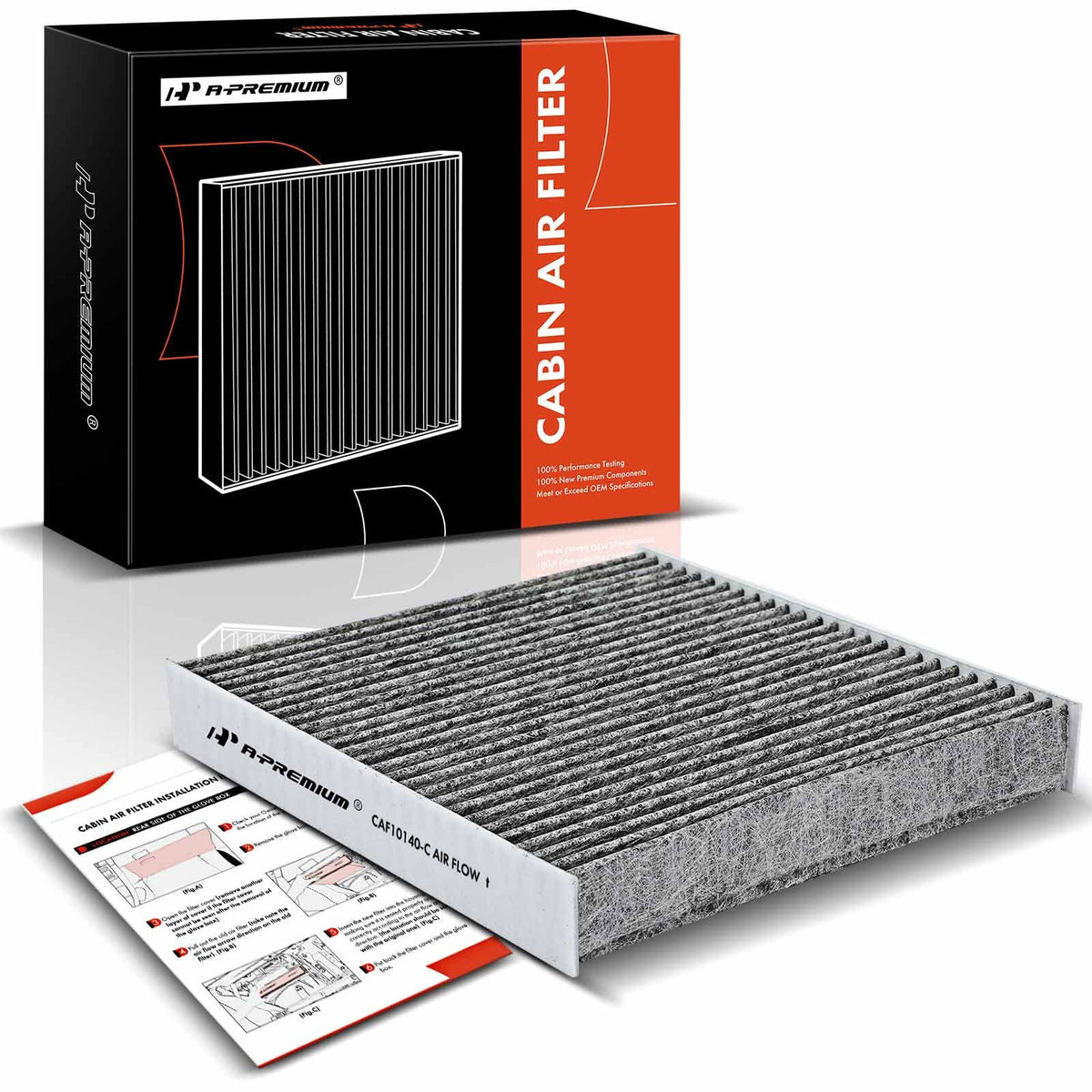 A-Premium Cabin Air Filter with Activated Carbon Compatible with Infiniti, Nissan & Mitsubishi Models - Altima, Maxima, Murano, 