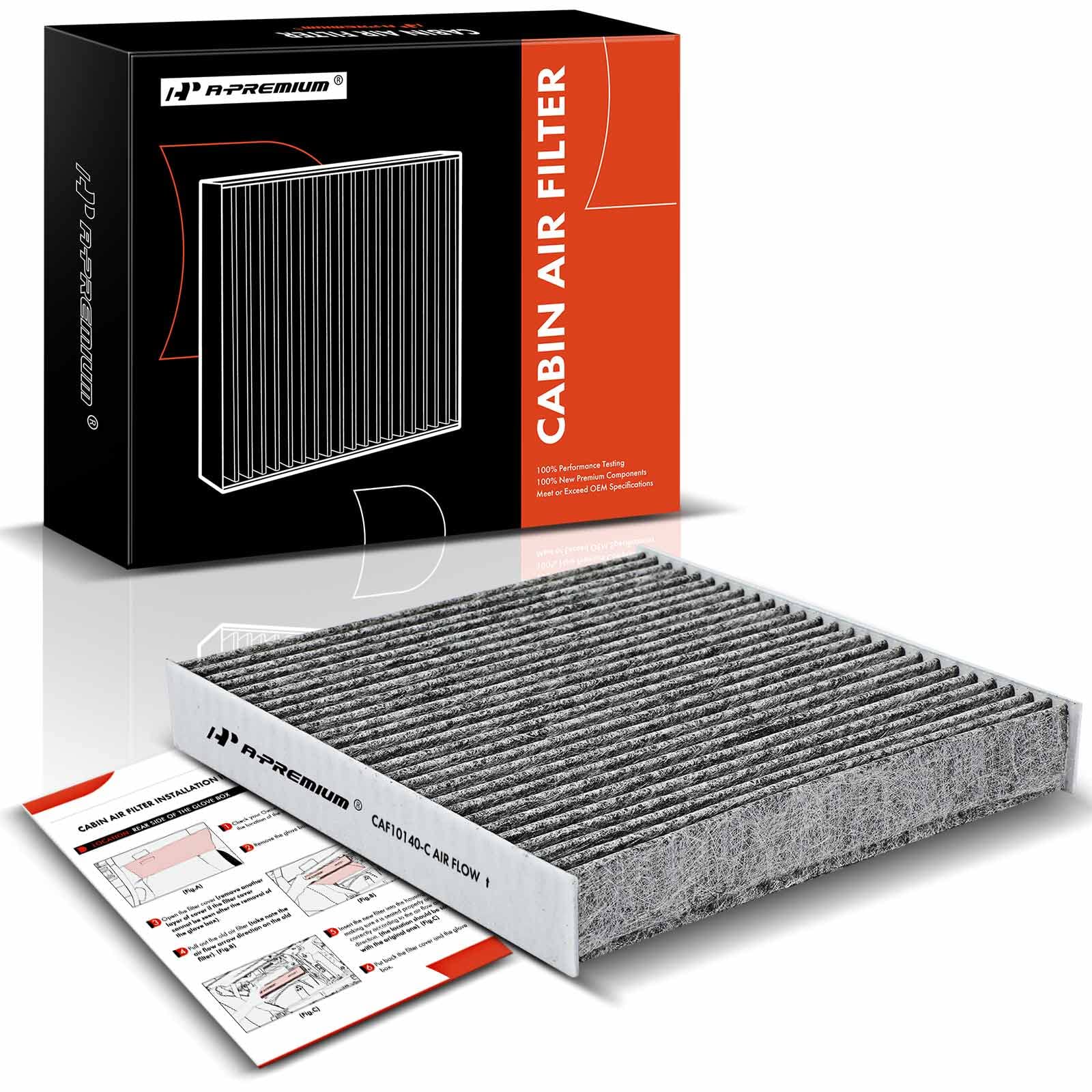 A-Premium Cabin Air Filter With Activated Carbon Compatible With Infiniti, Nissan & Mitsubishi Models - Altima, Maxima, Murano, Sentra, Fx35, Fx45, G35, Lancer, Outlander