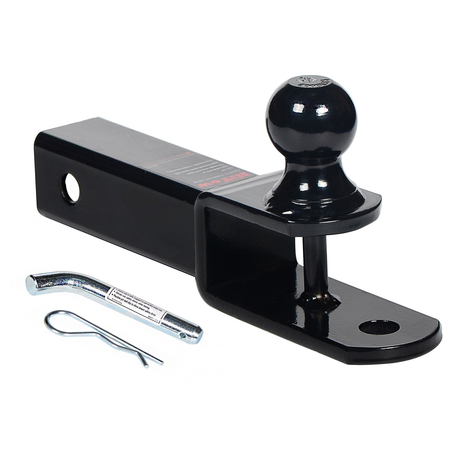 Hitowmfg 3-In-1 Atv/Utv Hitch Ball Mount Adapter With 1-7/8'' Ball, Fits 2 Inch Hitch Receiver, With Pin And Clip