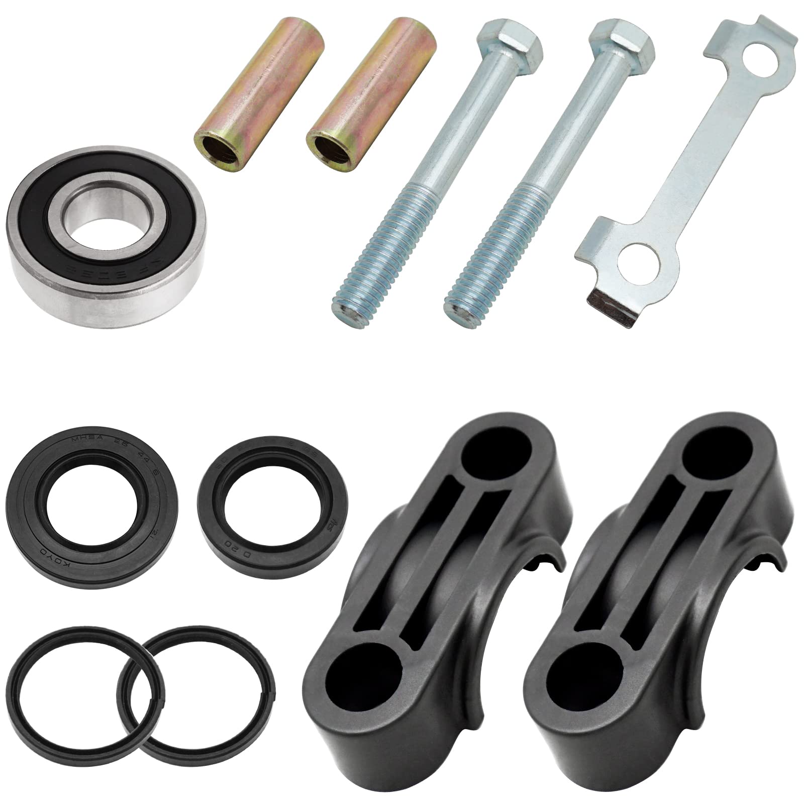 Steering Stem Bushing Bearing Seal Washer Rebulid Kit for Yamaha Banshee Big Bear Grizzly Raptor Warrior Kodiak Wolverine YFZ450