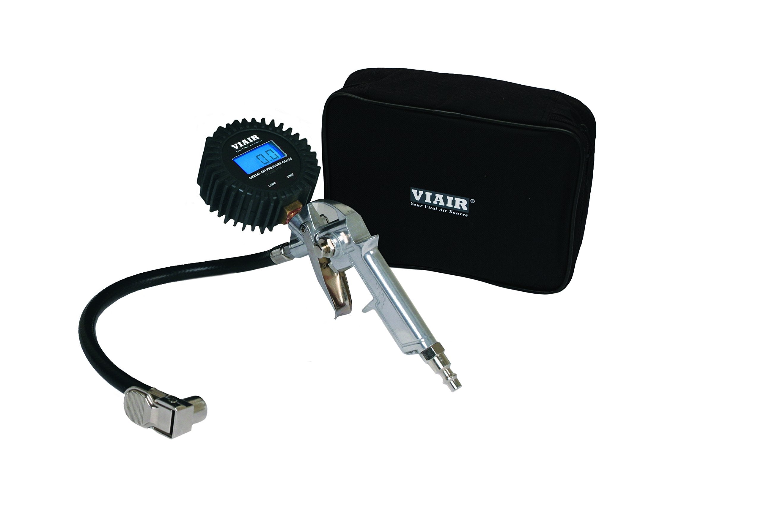 Viair 00042 Digital Tire Inflation Gun With 2.5'' Gauge And Carry Bag, Black