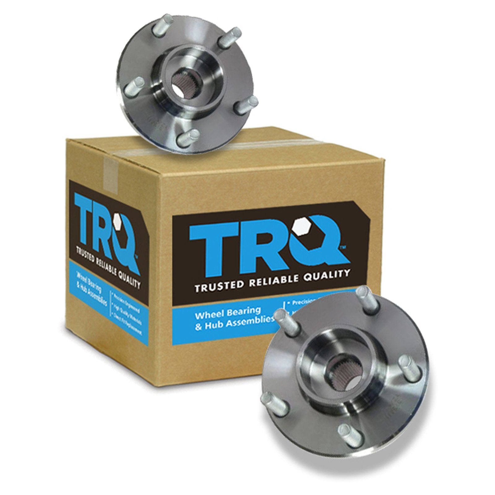 Trq Front Wheel Hub Bearings Assembly Set Compatible With 2004-2005 Mazda 3