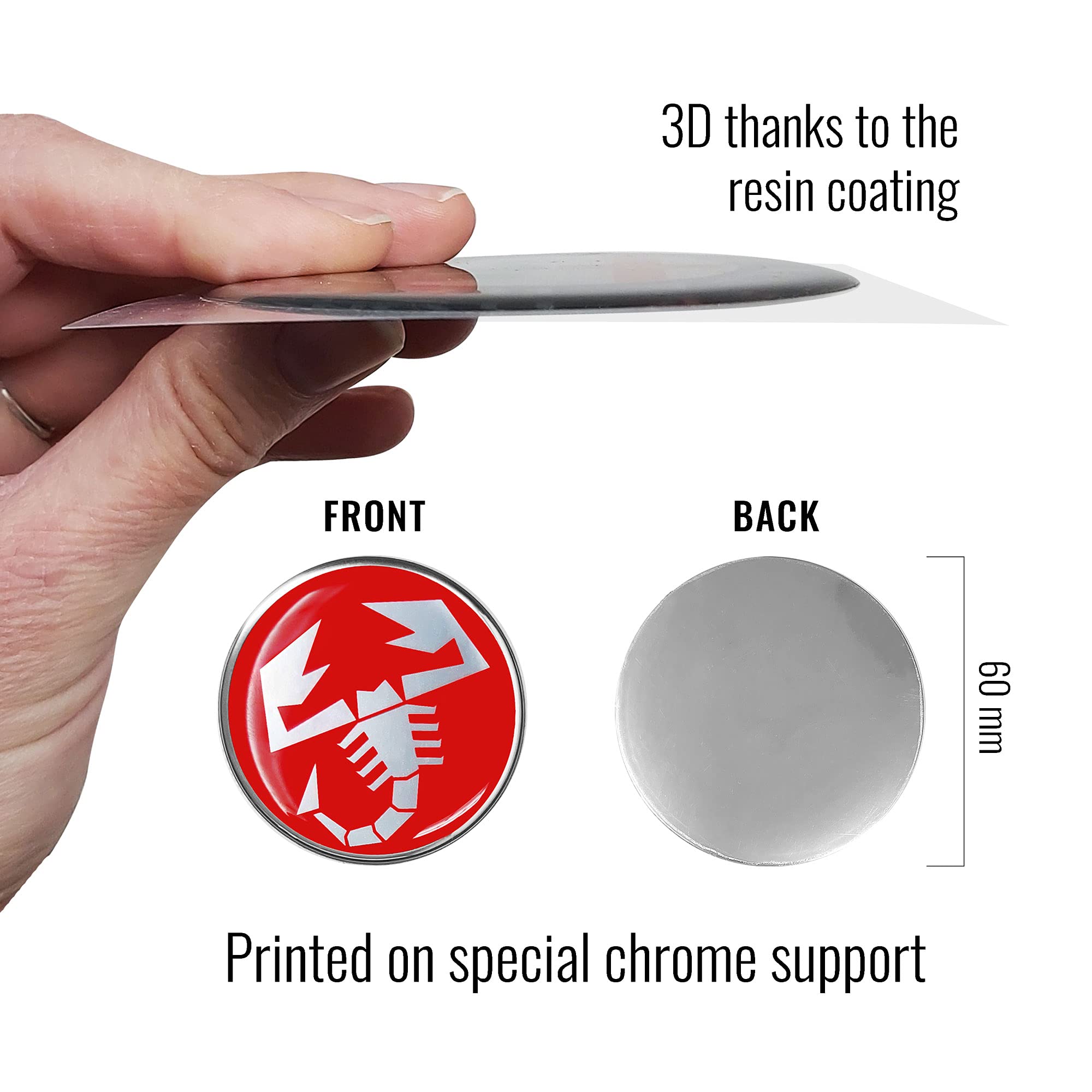 Abarth 3D Sticker Scorpion, 60 Mm