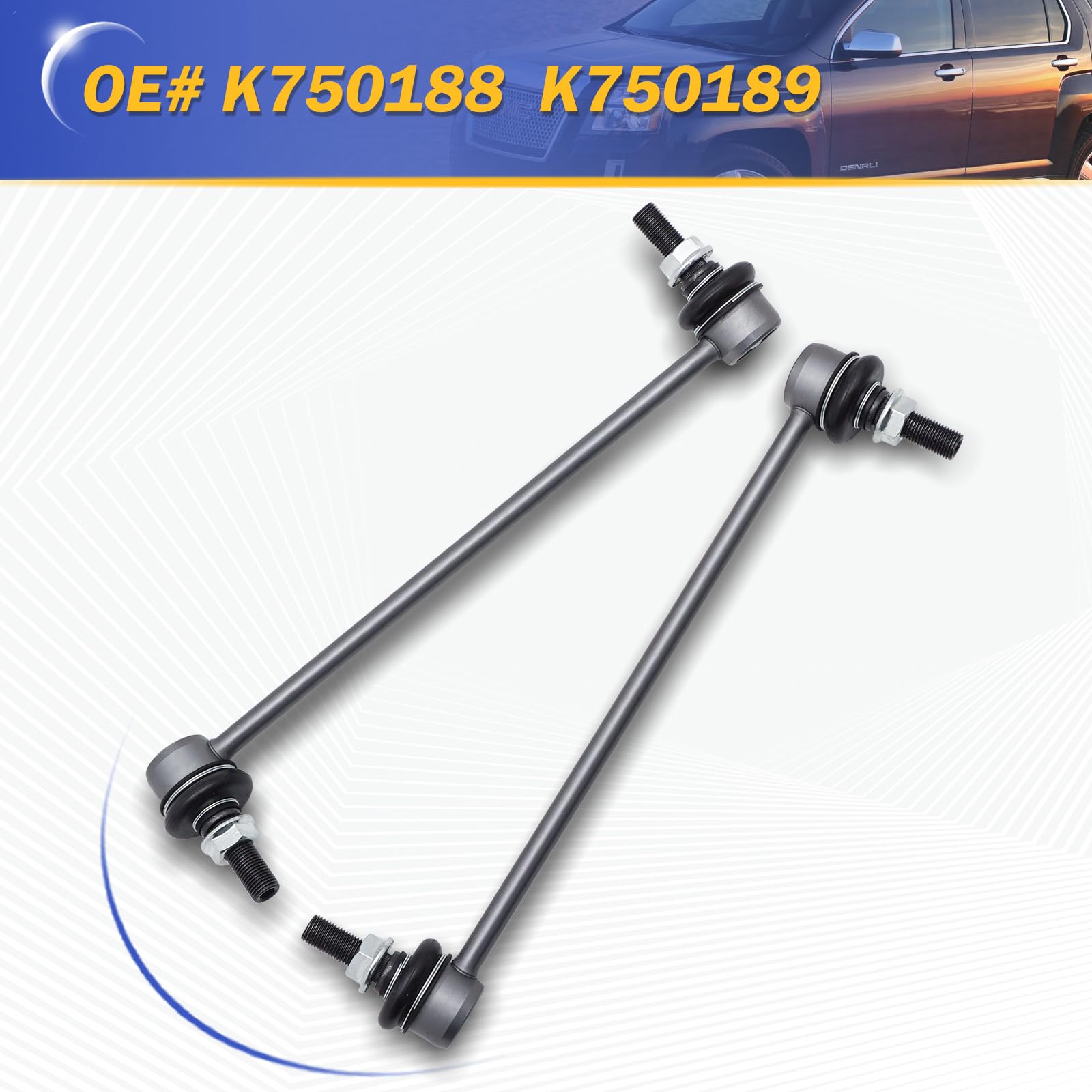 Zinc-Nickel Alloy Front Stabilizer Sway Bar End Link For 2008-2017 Chevy Equinox Captiva Sport/Gmc Terrain/Pontiac Torrent/Satur