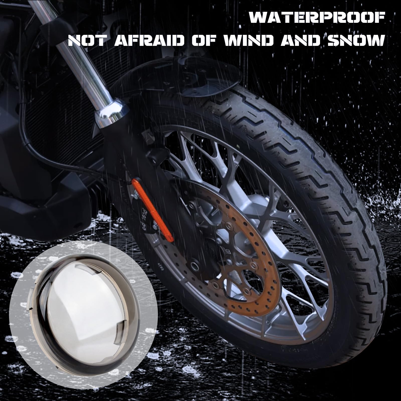 2 Inch Smoke Bullet Turn Signal Light Lens Cover, Compatible For Harley Davidson Sportster, Softail, Street Glide, Road King, Ro