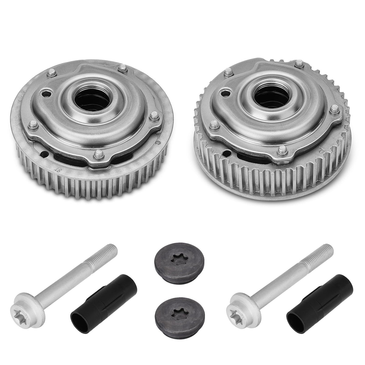 Engine Timing Intake & Exhaust Camshaft Sprocket Cam Phaser VVT Gear with Bolts Compatible with Chevy Cruze Sonic Aveo Trax 1.6L