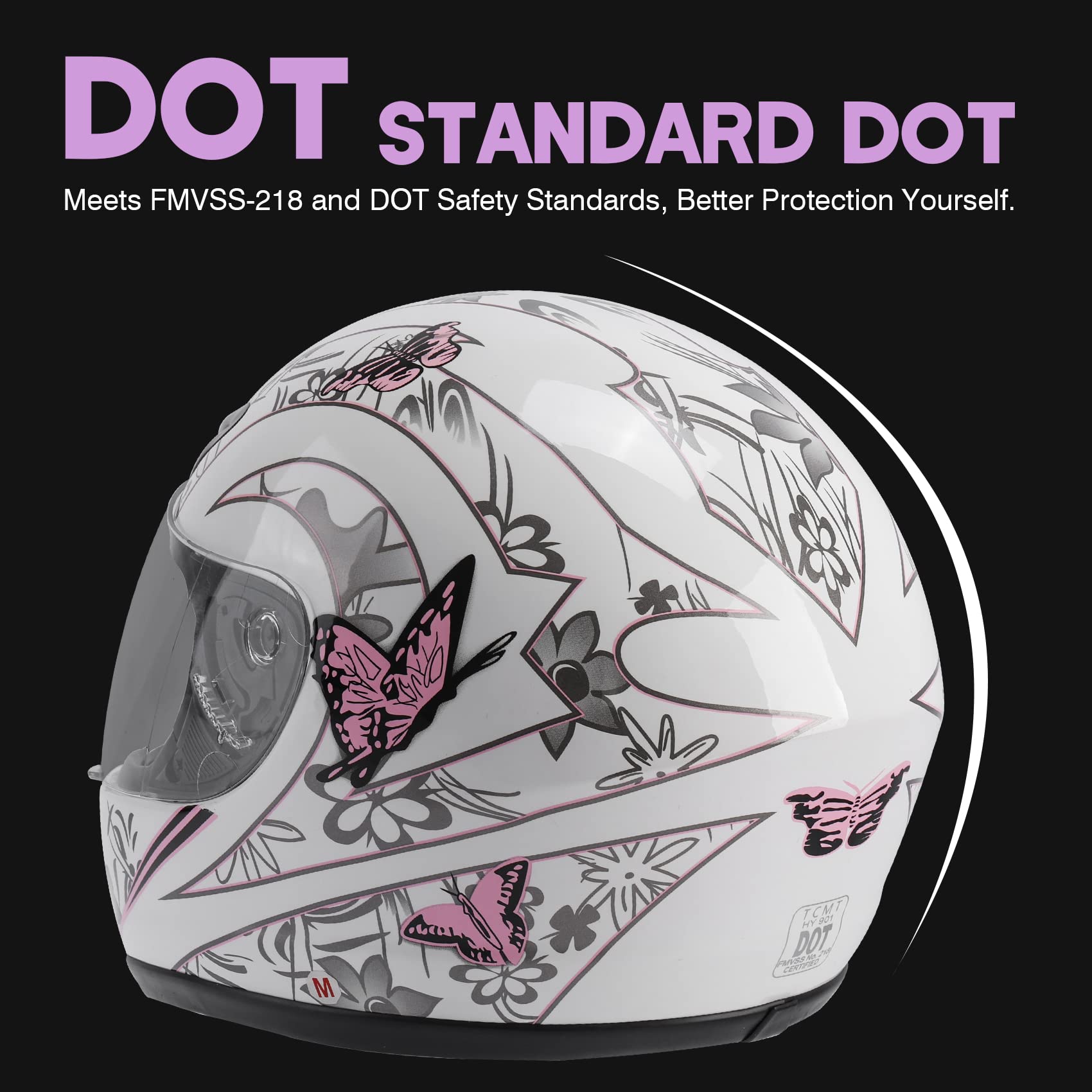 Slmoto Dot Approved Helmet Safety Motorcycle Adult Helmet Dual Visor Full Face With Sun Shield (X-Large)