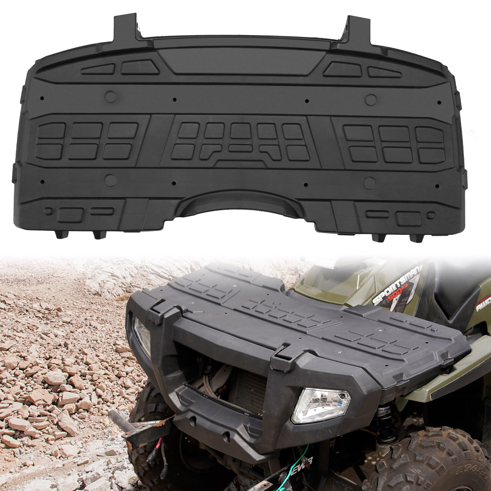 A & UTV PRO Front Service Cover Assembly for 2005-2010 Polaris Sportsman 400 450 500 600 700 800, ATV Front Storage Box Cover Ca