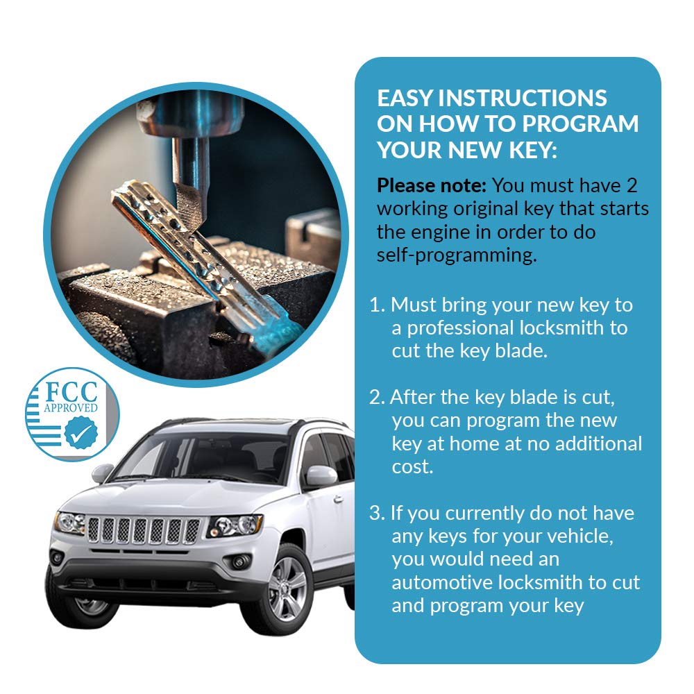 Keyless2Go Replacement For Keyless Entry Remote Car Key Vehicles That Use 3 Button Oht692427Aa