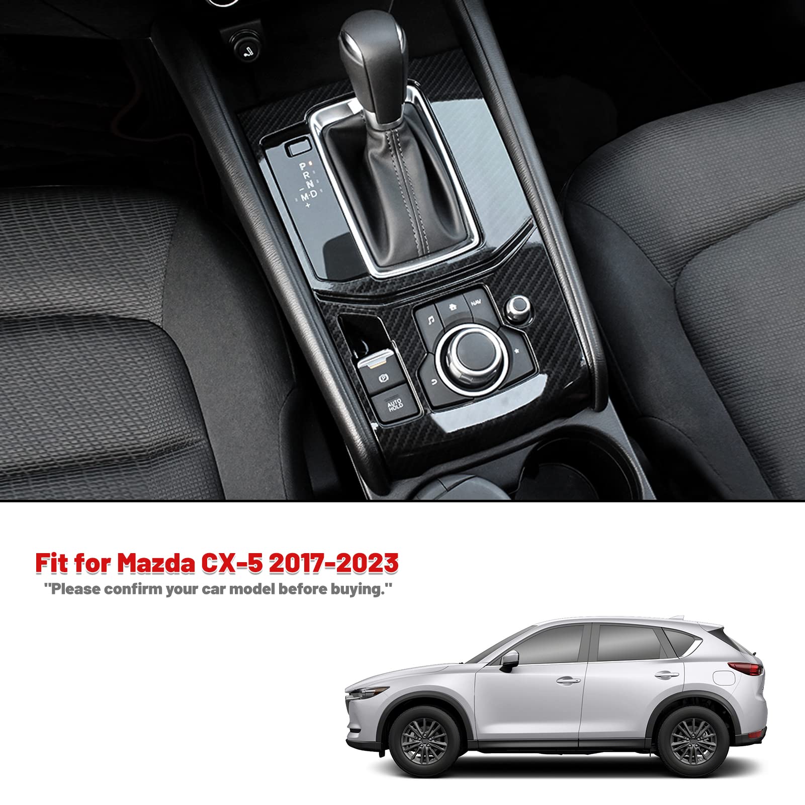 ANFOKAS for Mazda CX-5 2024 2023 2022 2021 2020 2019 2018 2017 Accessories Car Auto Interior Center Console Cover Gear Panel Gea