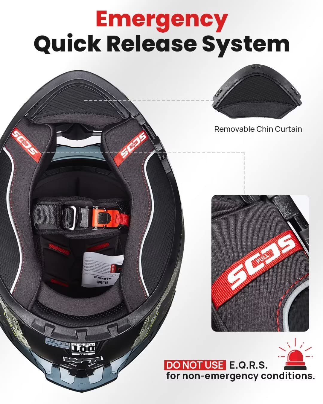 Ilm Full Face Dual Visor Motorcycle Helmets With Rear Wing Pinlock Compatible Motorbike Street Bike Helmet Dot Men Women Model 861A (Thenight, L)