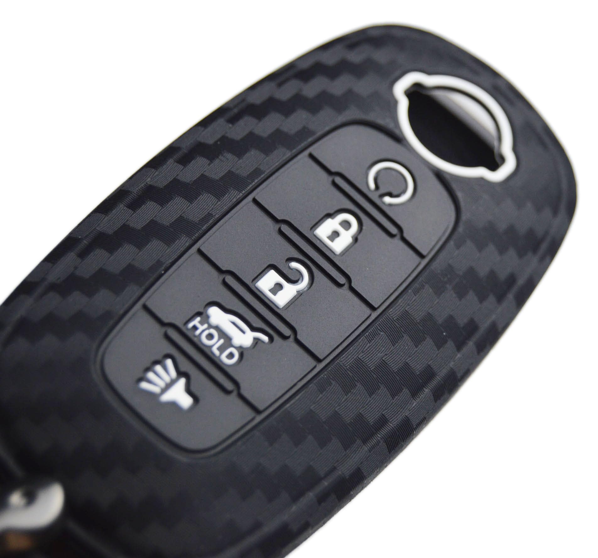 Carbon Silicone Key Fob Cover For Nissan Rogue Sl Ariya Fwd Pathfinder X-Trail Sentra Sr Sv Murano 2023 2024 2025 285E3-7La6A Smart Remote