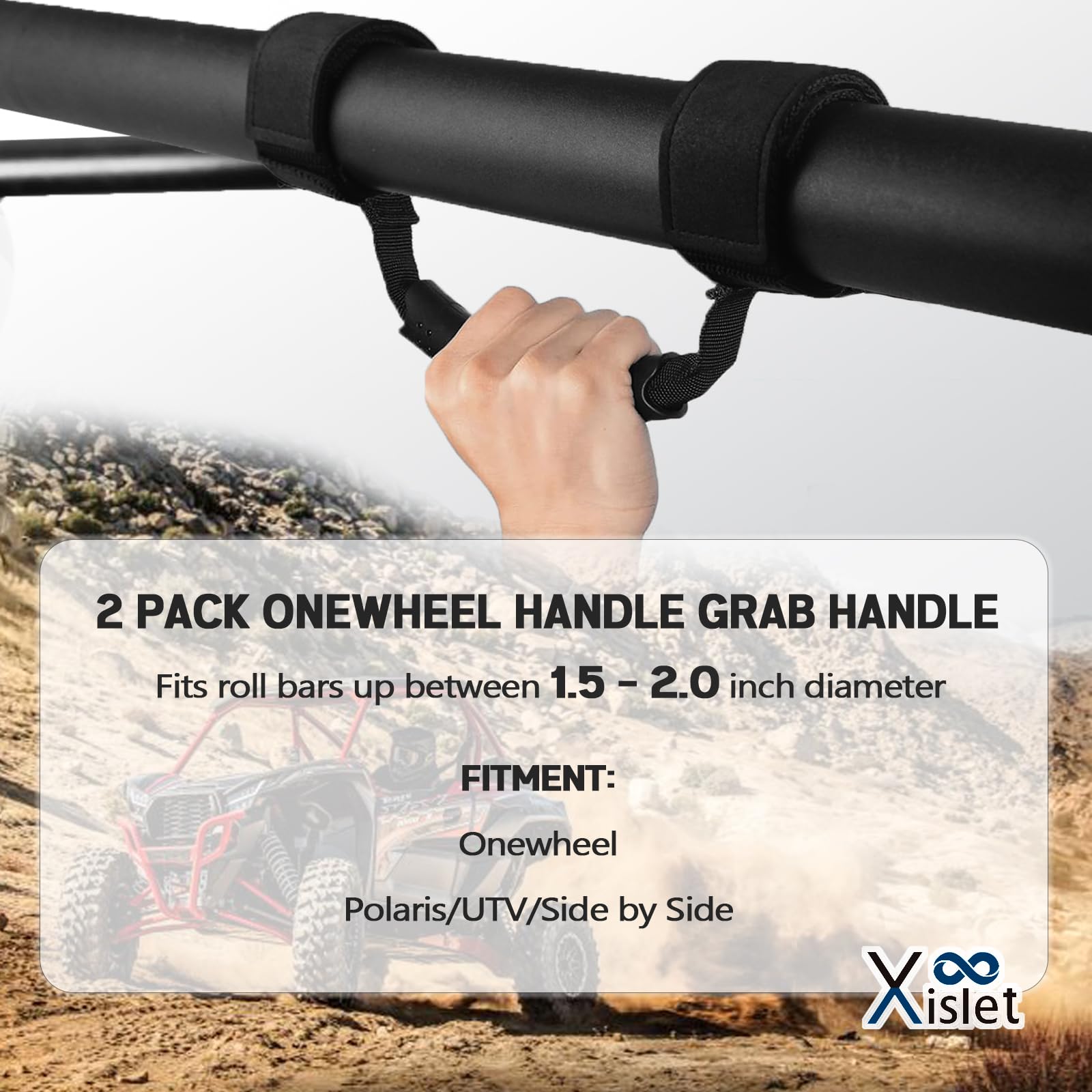 Xislet 2 Pack Onewheel Handle Grab Handle Compatible with UTV Polaris RZR General Can Am Maverick Replace 2858185 Universal Fits Onewheel XR/Plus Handles