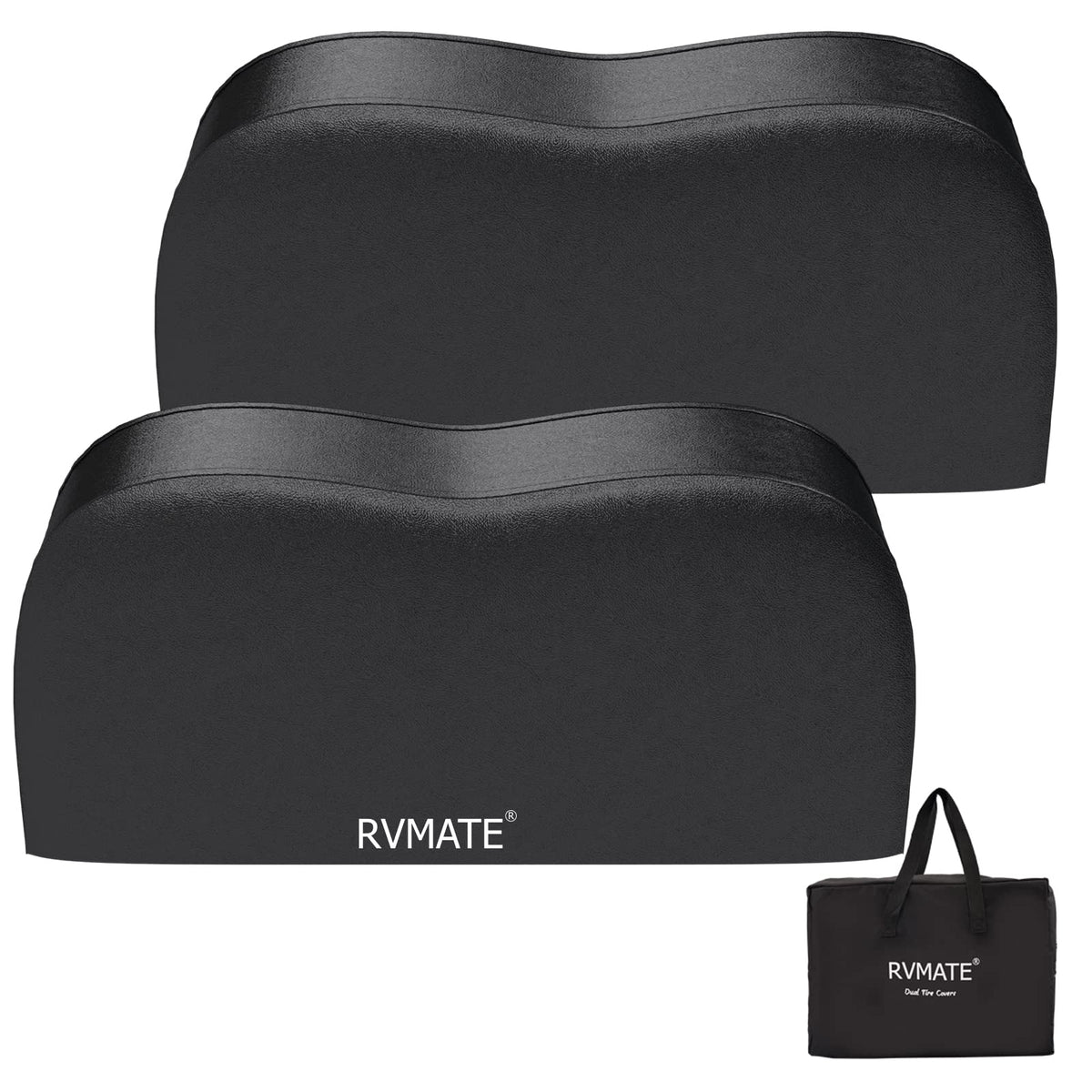 Rvmate Rv Tire Covers, Dual Axle Wheel Cover (2 Pack) Fits 27''-30'' Diameter Tires, Waterproof Anti-Uv Black Dual Tire Covers R