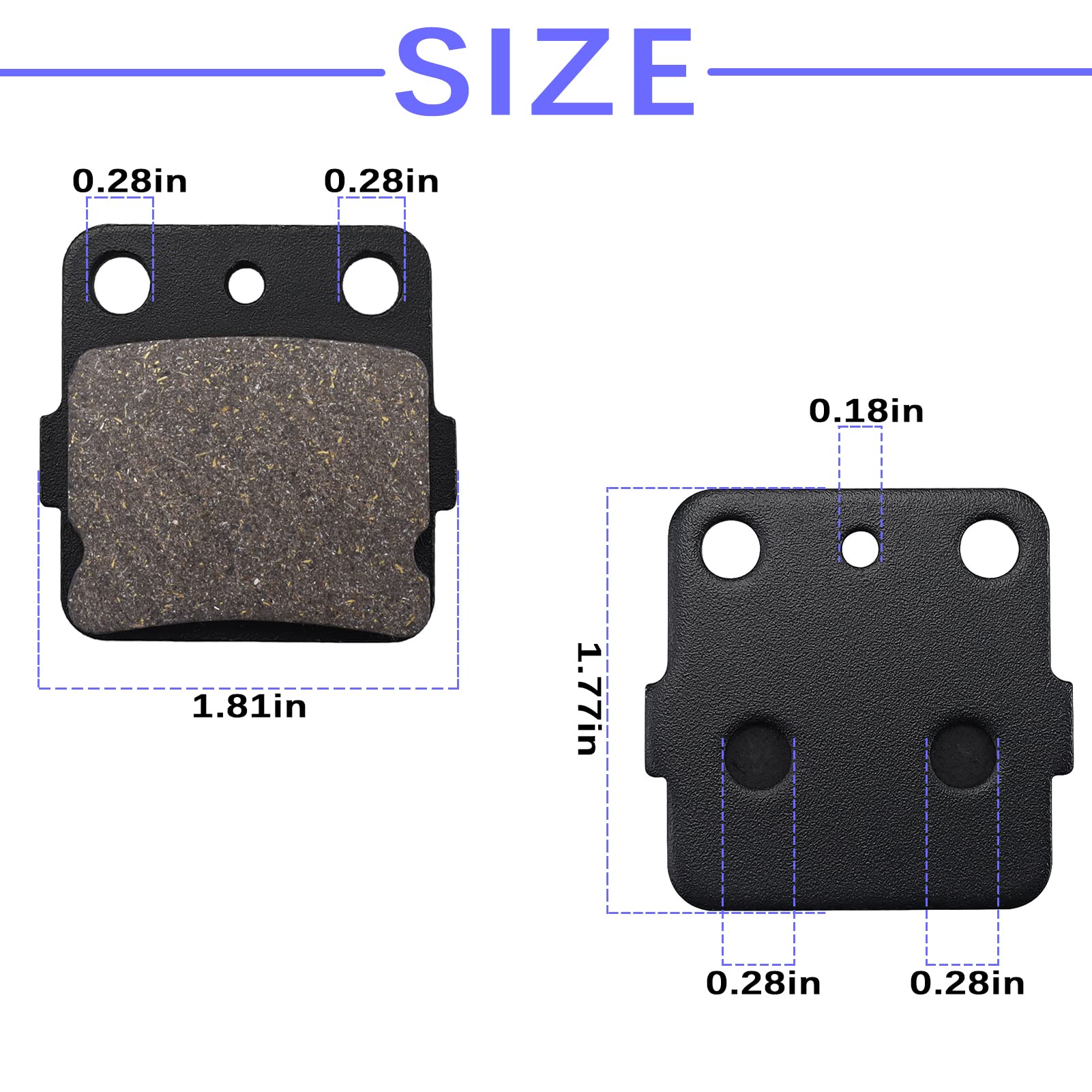 400Ex Brake Pads For Honda Trx400X Trx 400X 2009-2014 / Trx400Ex Trx 400Ex Sportrax 400 2001-2008 / Trx400 Ex Fourtrax 1999 2000 / Trx300Ex Fourtrax 300 1993-2008 / Trx250X 1987-1992 Front And Rear