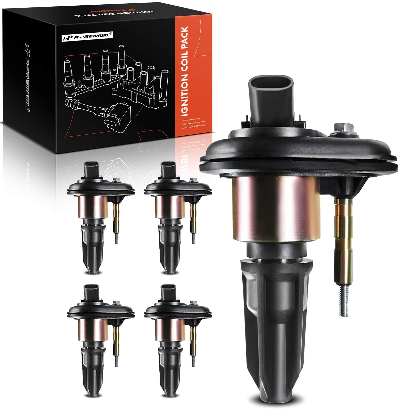 A-Premium Ignition Coils Pack Replacement For Chevrolet Trailblazer Gmc Envoy 2002-2005 Buick Rainier Isuzu I-290 I-370 Ascender