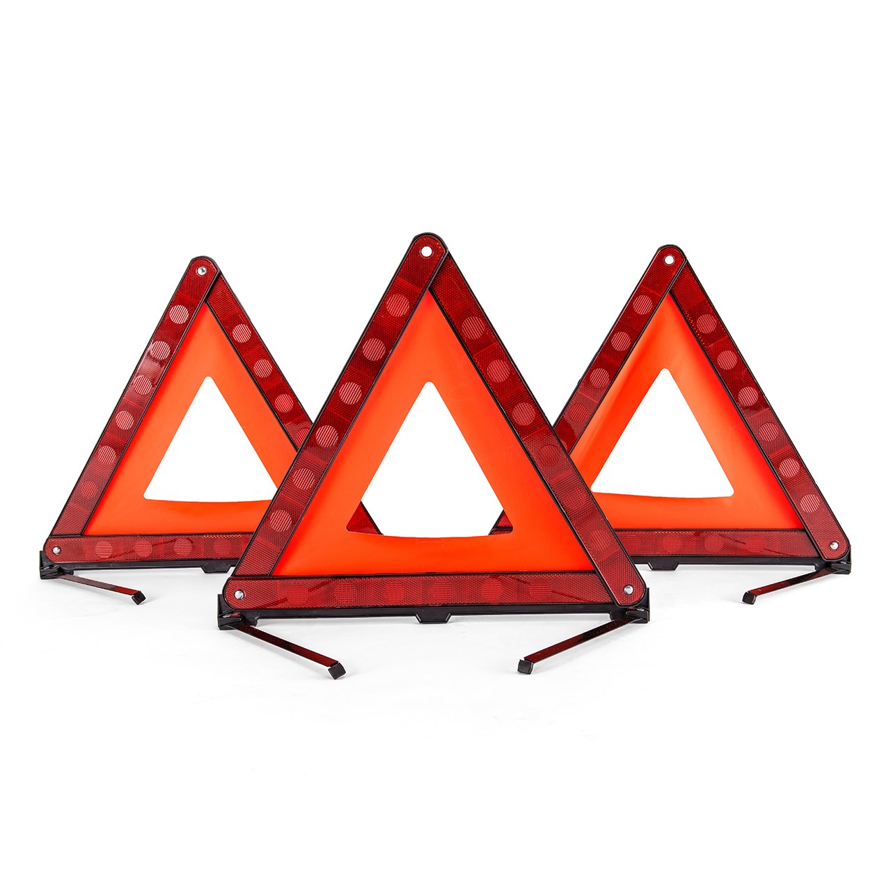 DEDC Warning Triangle, Foldable Safety Triangle, Triple Warning Kit, Warning Triangle Reflector, Roadside Hazard Sign, Triangle 