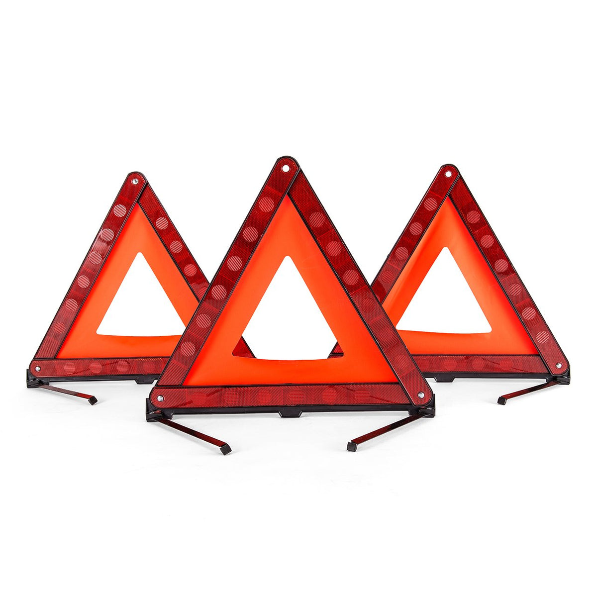 DEDC Warning Triangle, Foldable Safety Triangle, Triple Warning Kit, Warning Triangle Reflector, Roadside Hazard Sign, Triangle 