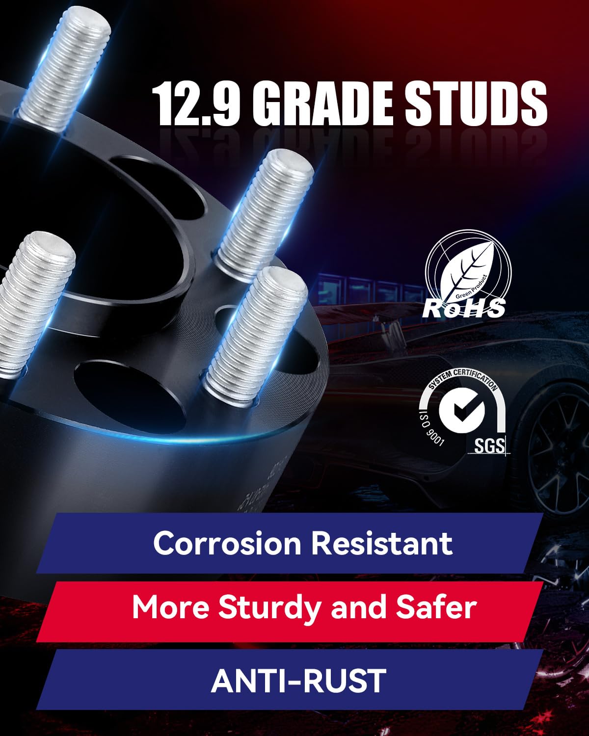 6 Lug 6X135 Hubcentric Wheel Spacers For 2015-2025 F150,1.5 Inch 6X135Mm Wheel Spacer 14X1.5 Studs & 87.1 Mm Bore Compatible With 2015-2024 Expedition 2015-2025 Navigator