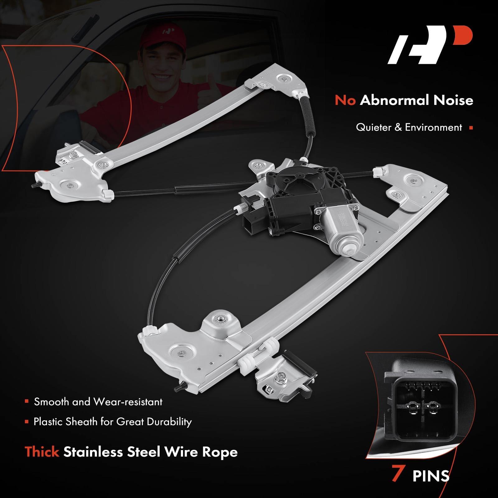 A-Premium Front Driver Side Power Window Regulator With Motor Compatible With Chevy Cruze 2011-2015, Chevrolet Cruze Limited 201