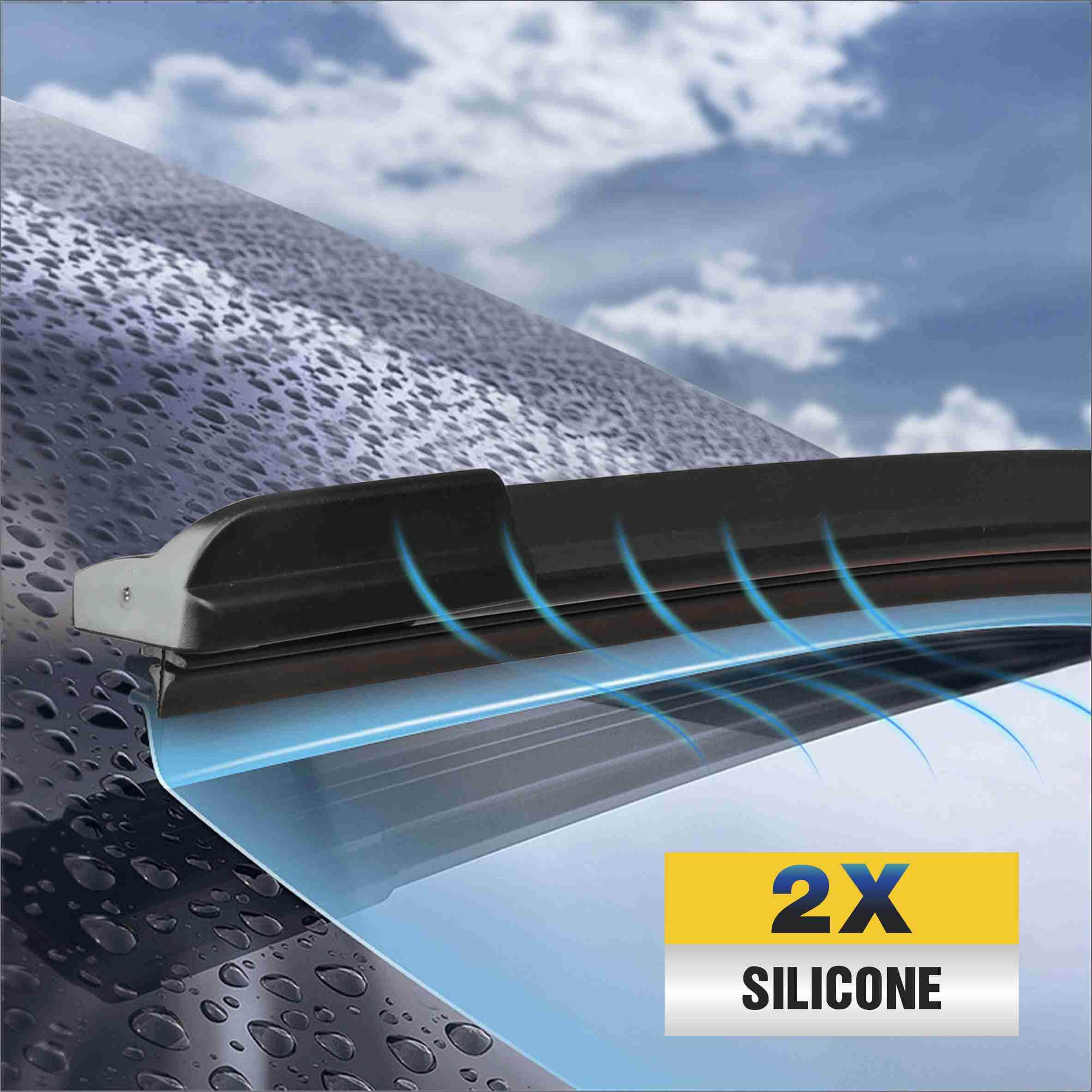 5 Plus Silicone Wiper Blades 22 Inch Wiper Blades 2 Pack Replacement For Ford F Series 2020-2012 Expedition 20-08,Chevy Silverad