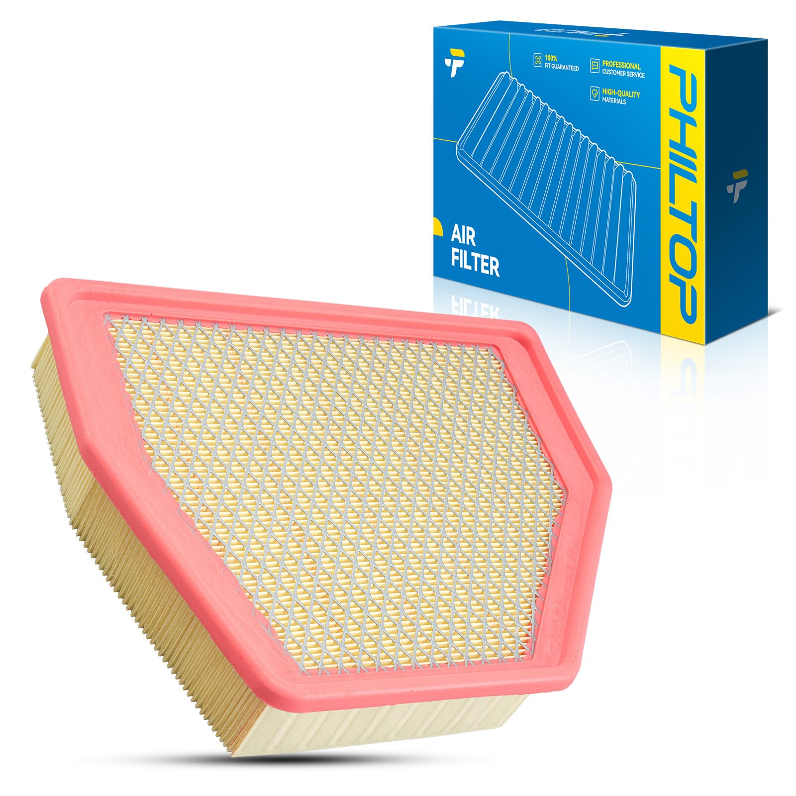 PHILTOP Engine air filter CA10115 Replacement for Chevrolet Captiva Sport 2012-2015, Saturn Vue 2008-2010, Flexible Panel