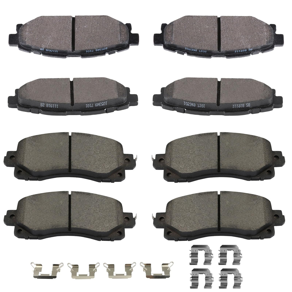 Scitoo D2045 D1114 Front Metallic Rear Ceramic Brake Pads Sets W/Hardware Replacement For Subaru For Crosstrek 2018-2022,For Sub
