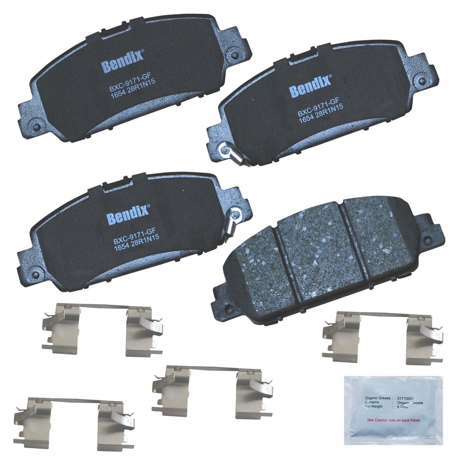 Bendix Priority1 Cfc1654 Ceramic Front Brake Pads For Honda Accord 2022-2013, Br-V 2020-2018, Hr-V 2022-2016