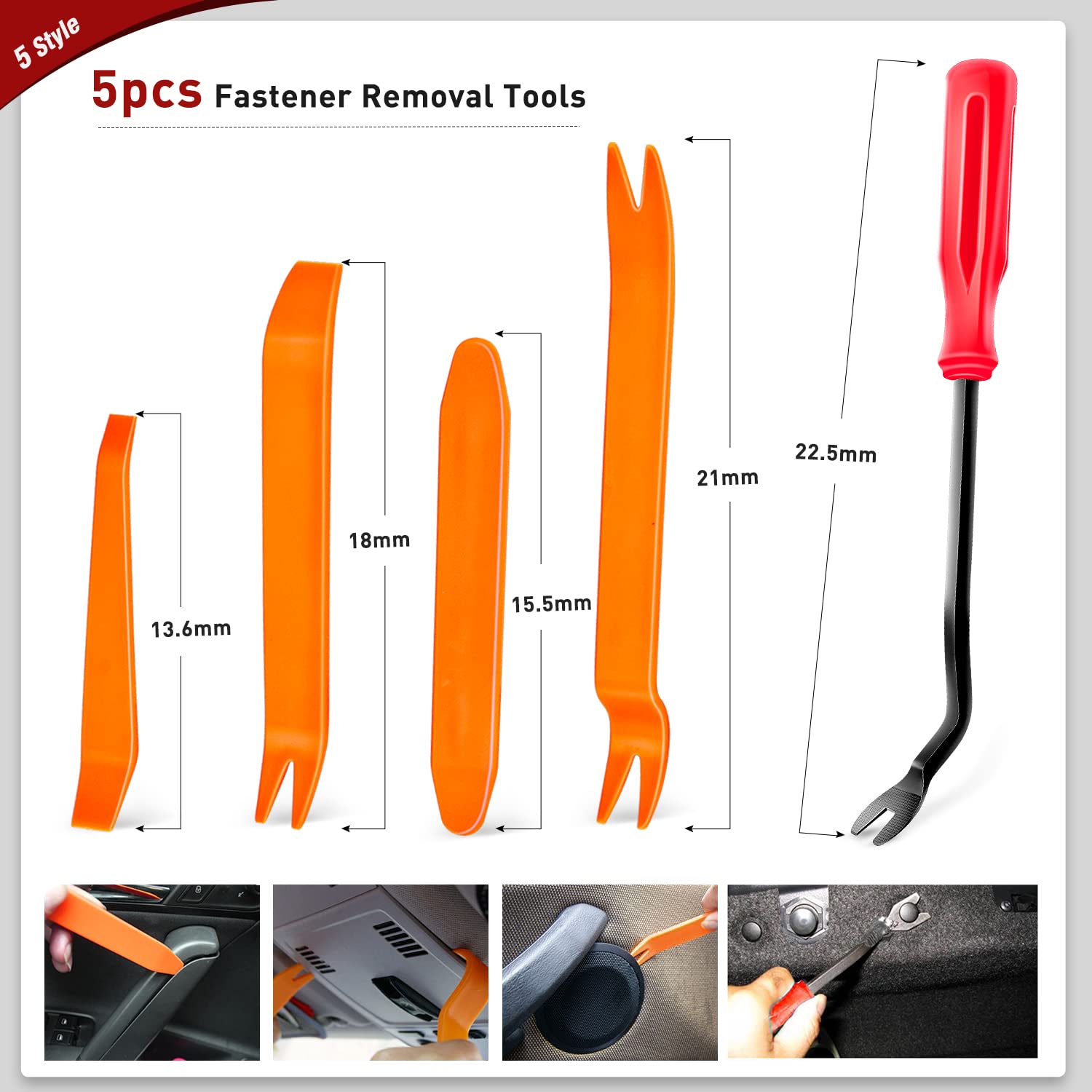 Nilight 380Pcs Car Retainer Clips & Fastener Remover With 12 Most Popular Sizes Auto Push Pin Rivets Set Door Trim Panel Clips 2