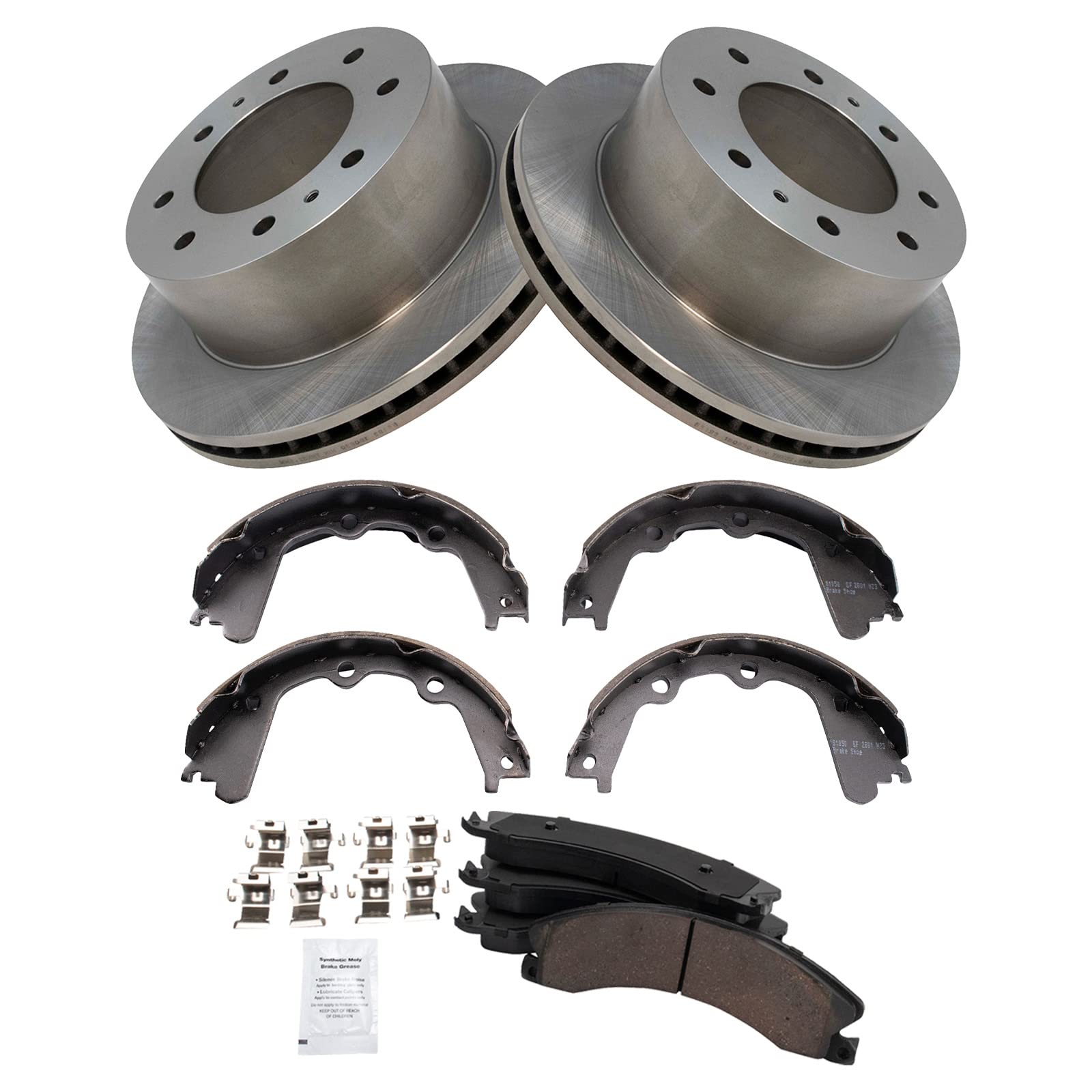 Trq Ceramic Brake Pad & Rotor Kit Compatible With 2013-2017 Chevrolet 2013-2017 Gmc