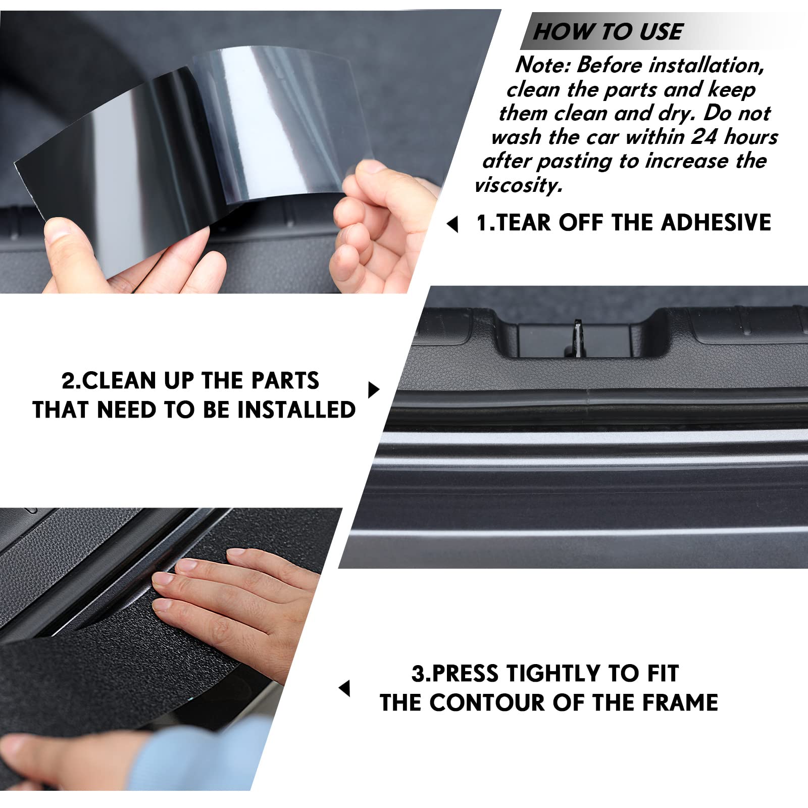 Frienda Automotive Door Entry Guard Reflective Car Door Sill Protector Scratch Protector Film Car Paint Protector Door Edge Prot