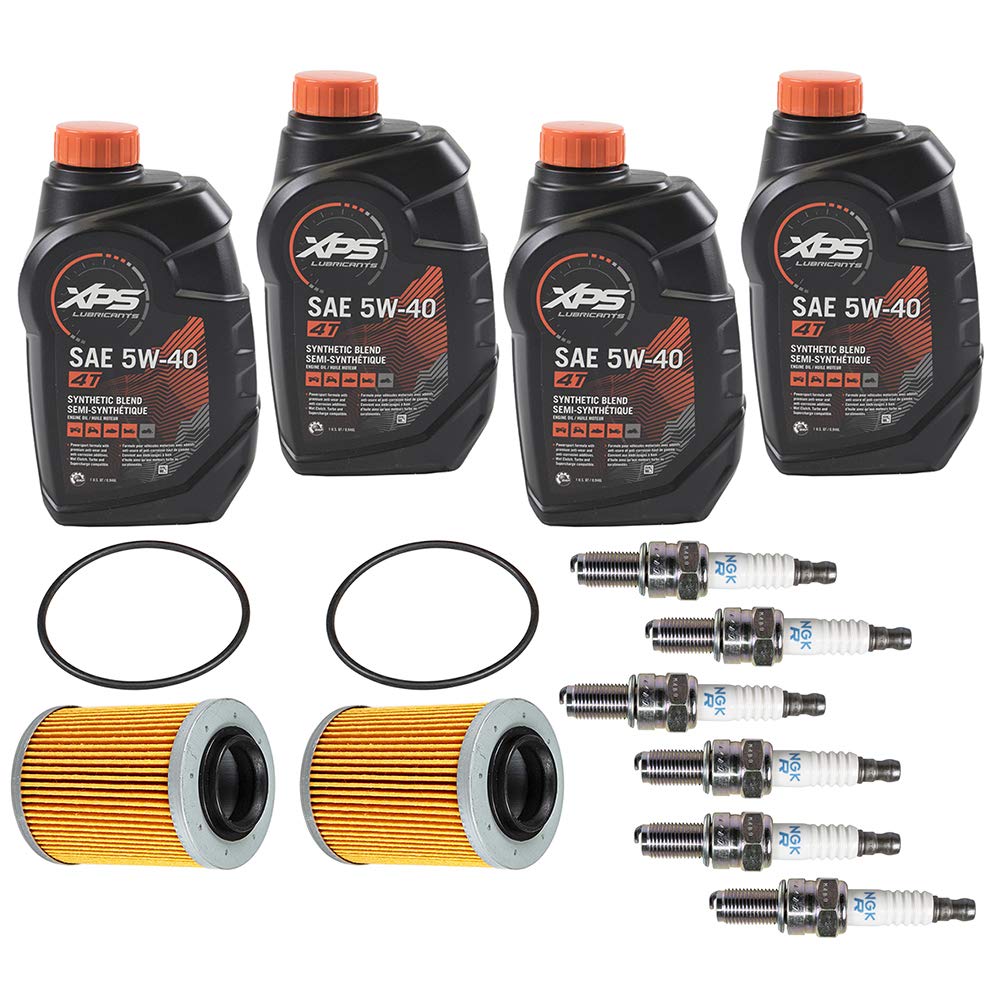 Sea Doo Spark 900 Oil Change Kit W/Filter O-Ring & Ngk Spark Plugs 2 Pack