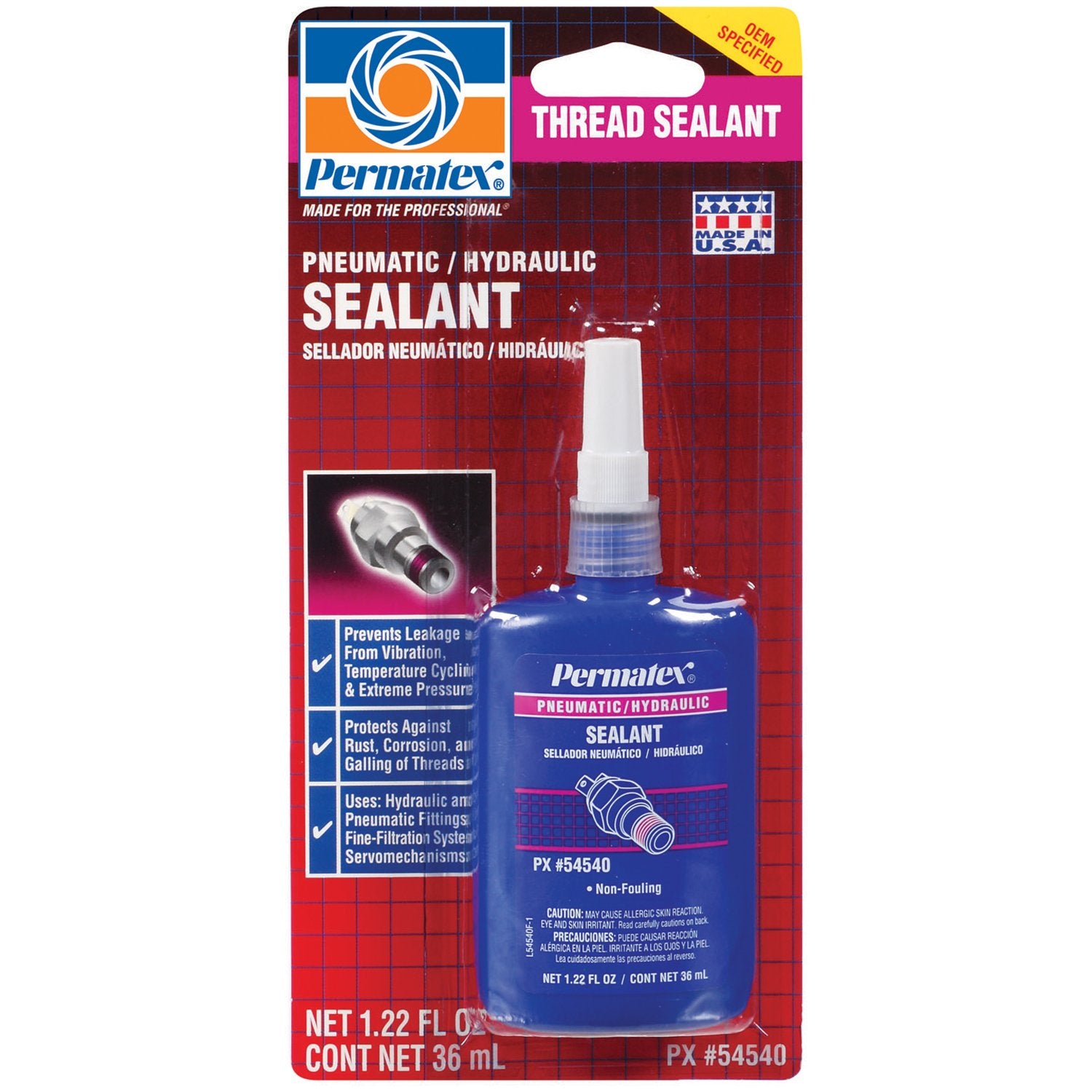 Permatex 54540-6PK Pneumatic and Hydraulic Sealant - 1.22 oz. (Pack of 6)