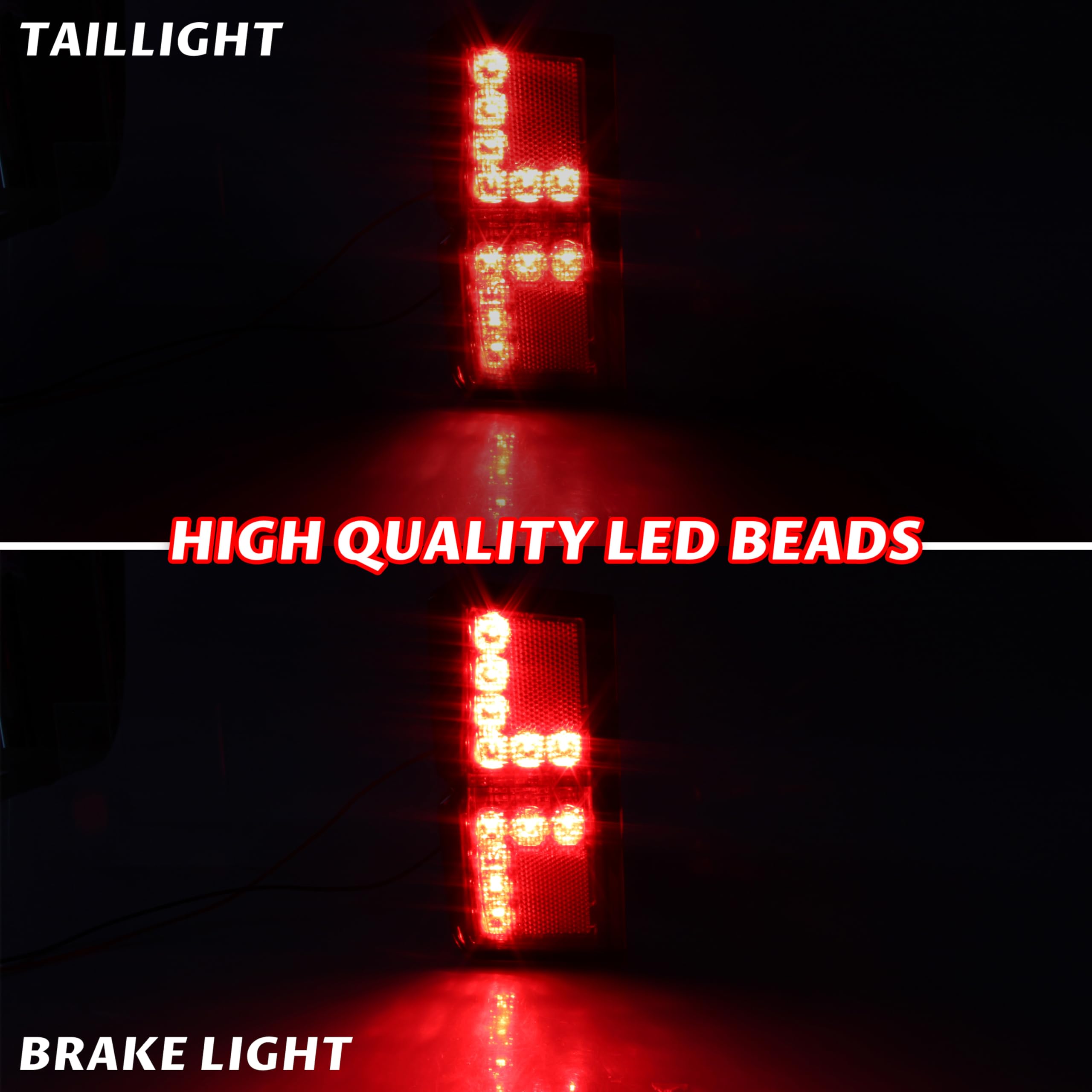 SAUTVS Ranger XP 1000 Taillights 18-24, Red LED Tail Lights Rear Brake Stop Lights for Polaris Ranger XP 1000/ Crew XP 1000/ Ran